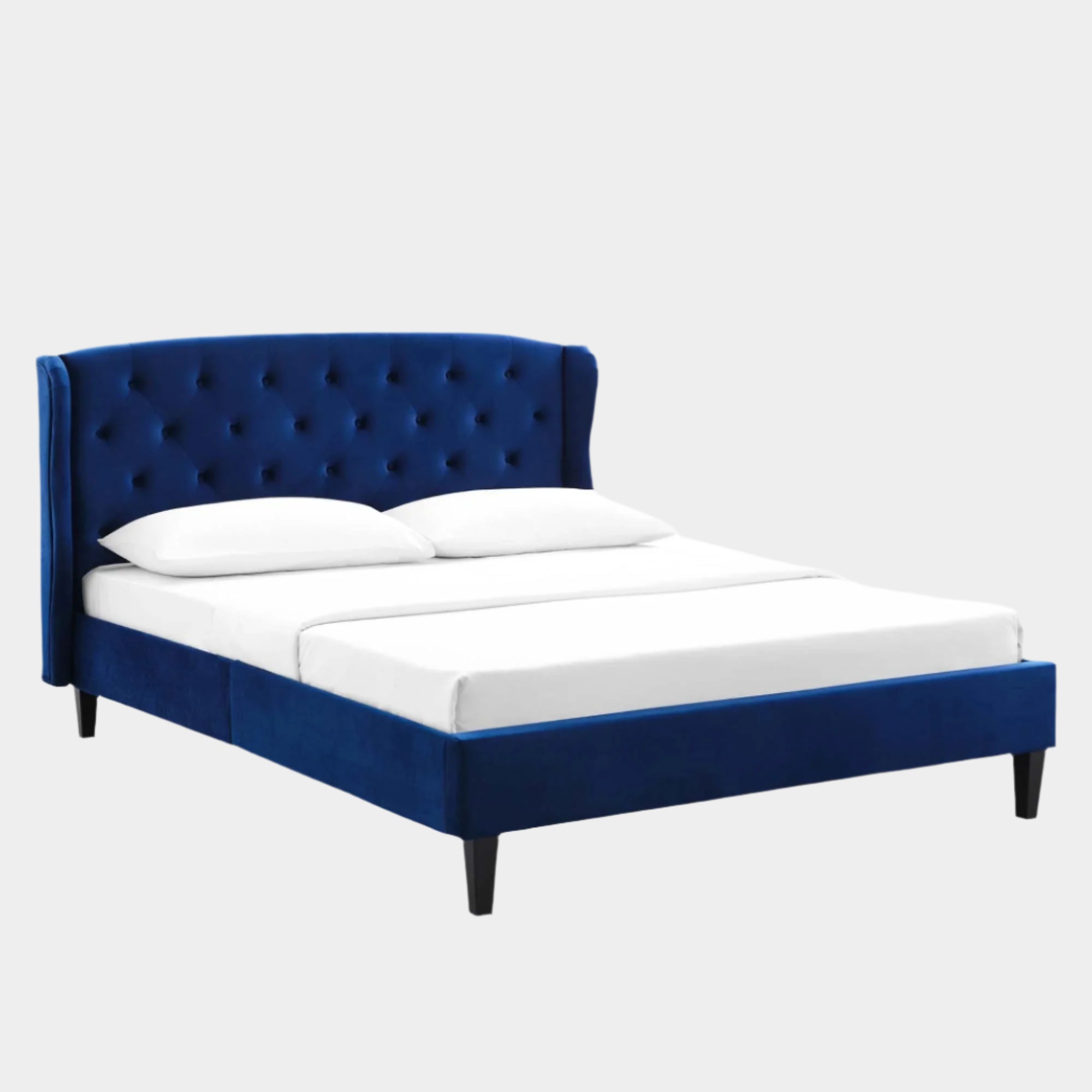 Penelope Tufted Wingback Performance Velvet Platform Bed