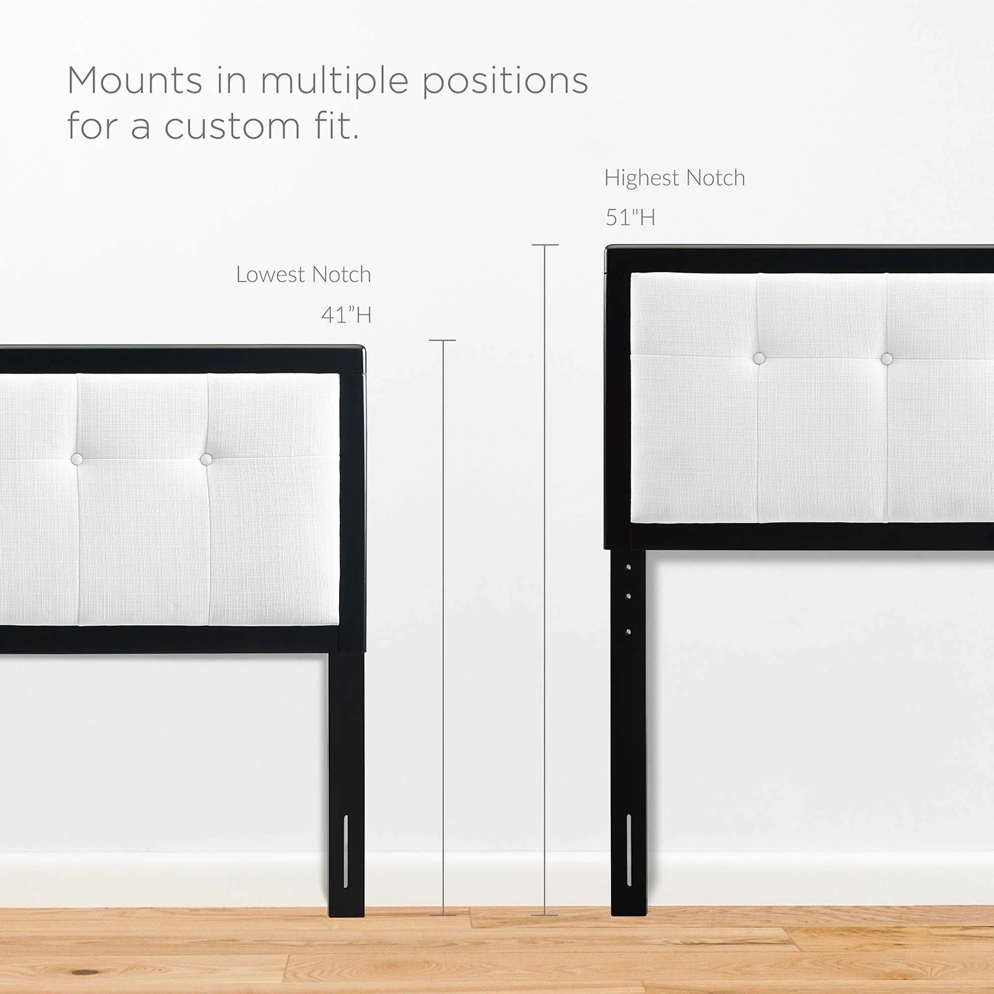 Draper Tufted Fabric and Wood Headboard