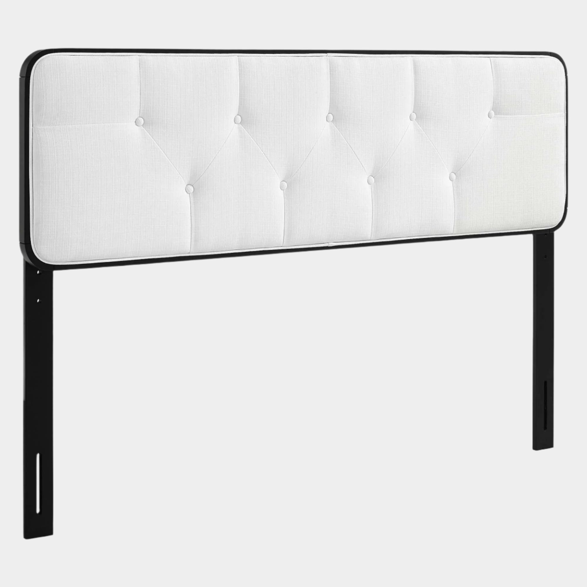 Collins Tufted Fabric and Wood Headboard