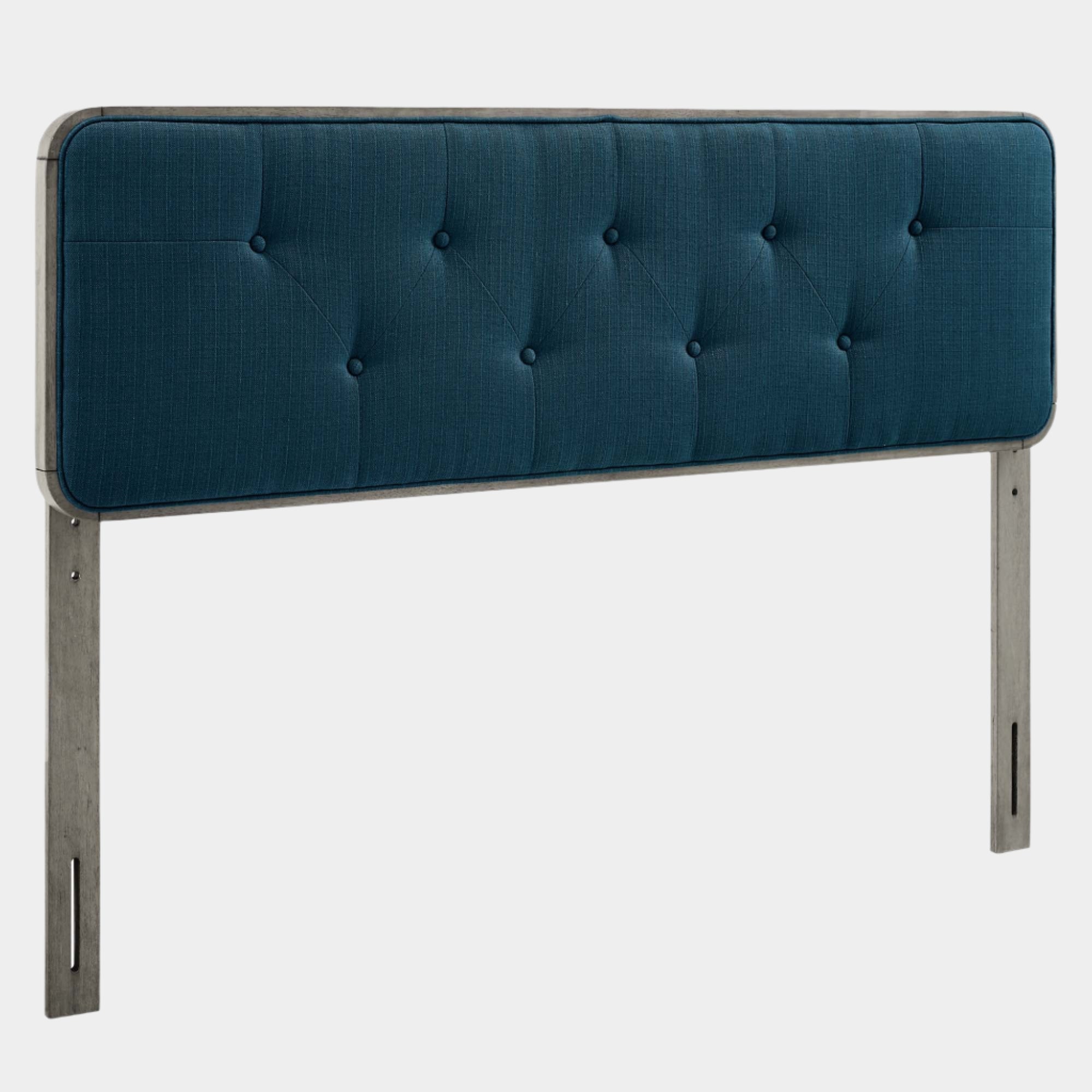 Collins Tufted Fabric and Wood Headboard