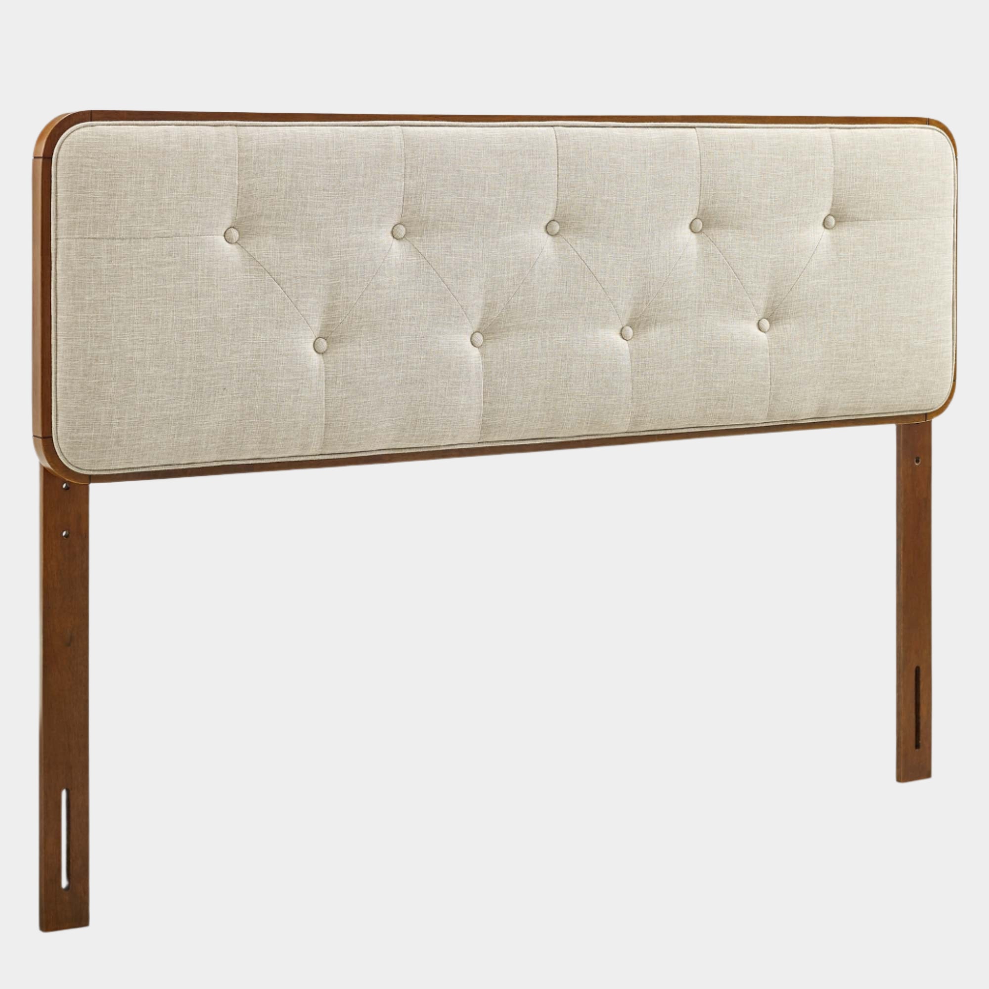 Collins Tufted Fabric and Wood Headboard