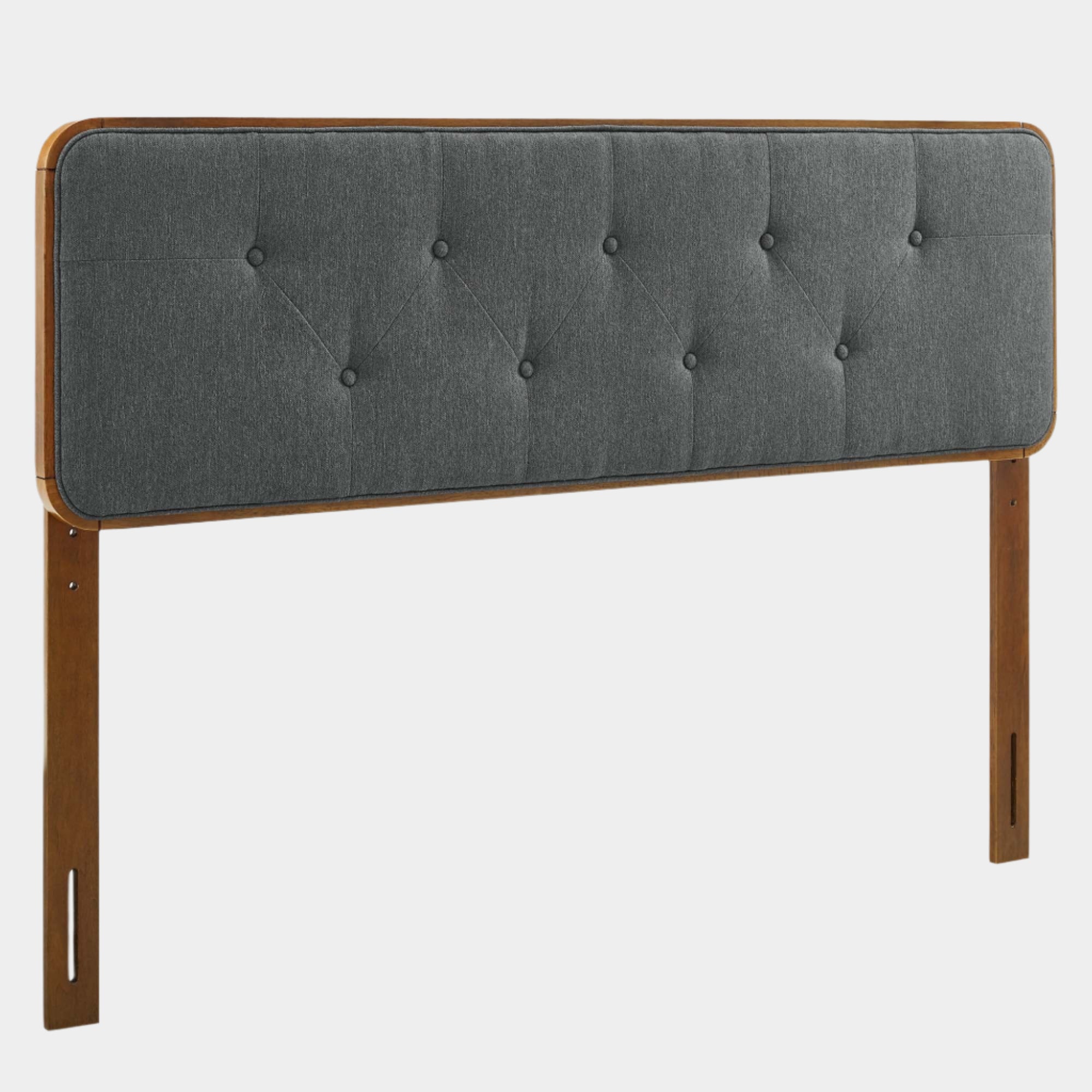 Collins Tufted Fabric and Wood Headboard
