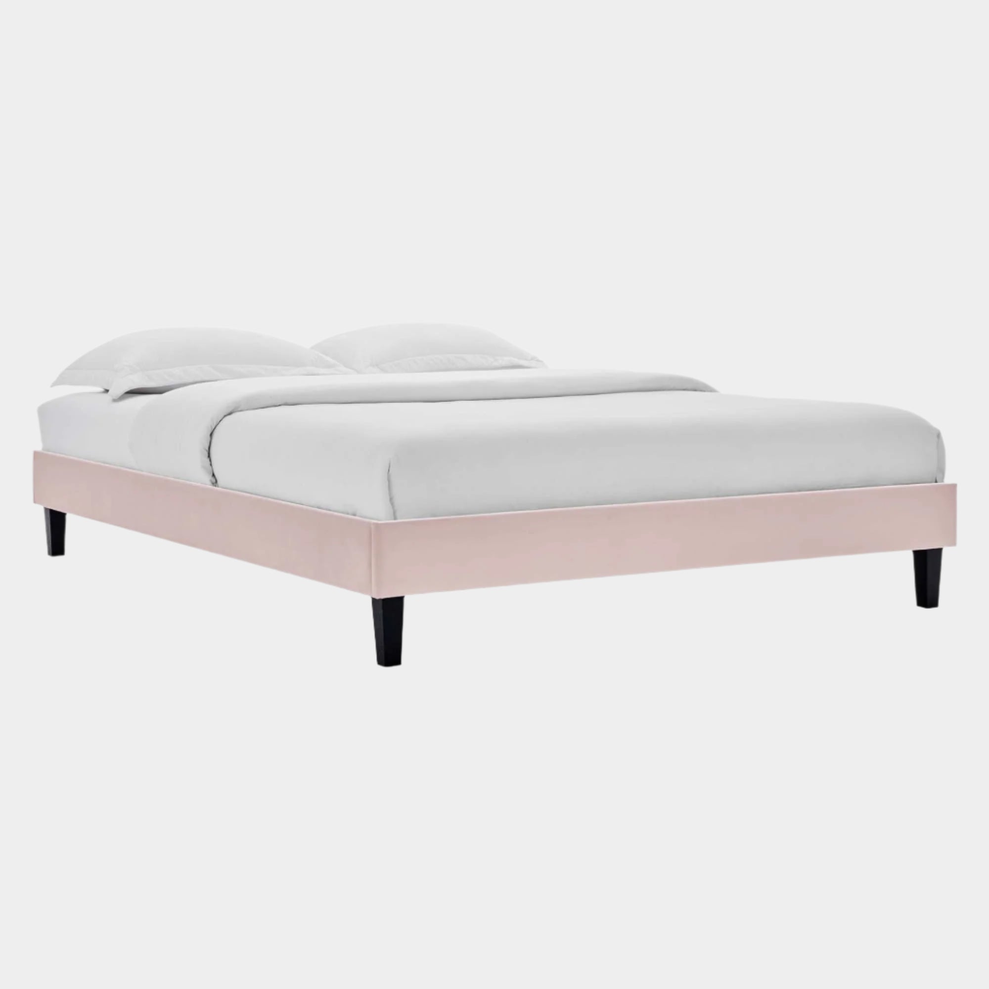Reign Performance Velvet Platform Bed Frame