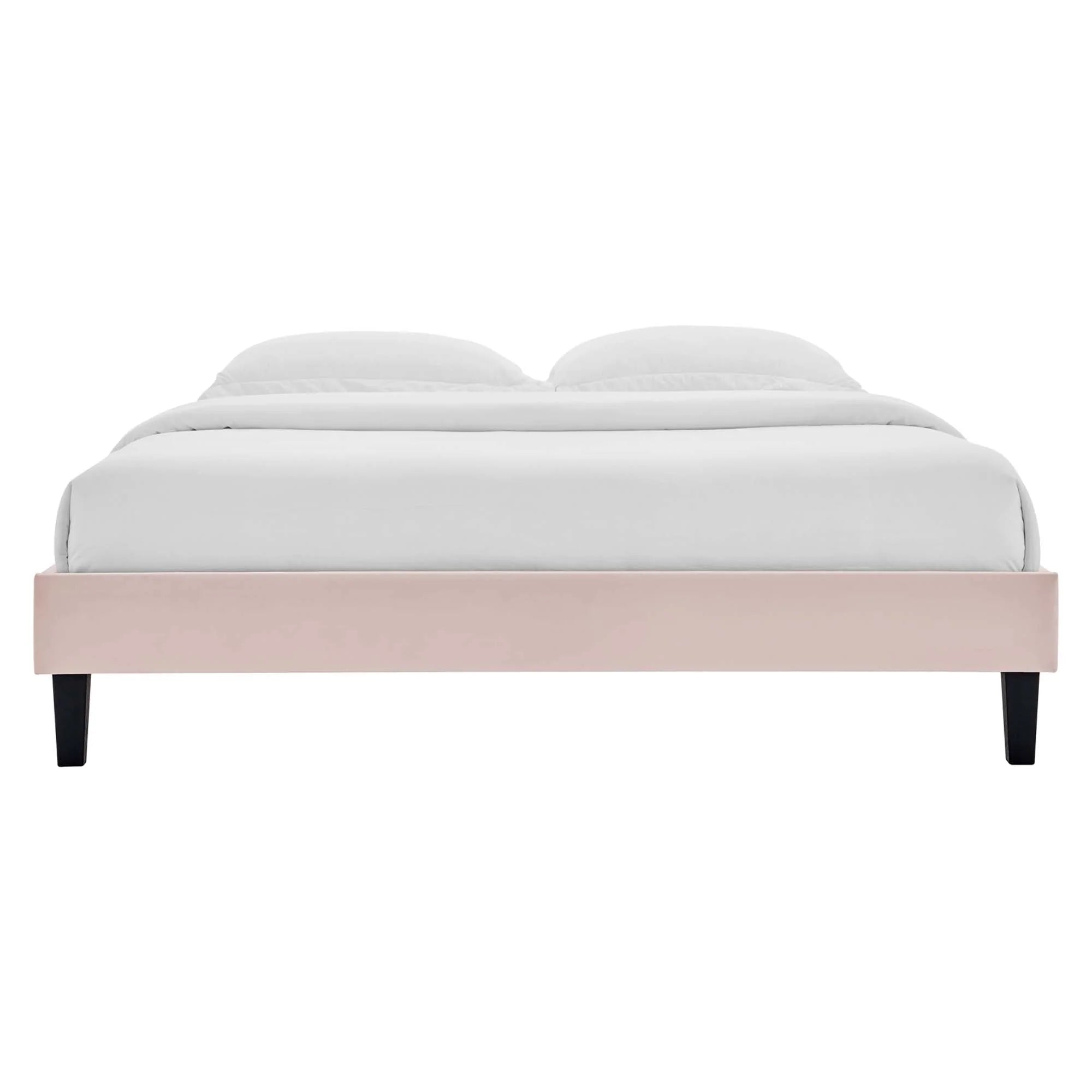 Reign Performance Velvet Platform Bed Frame