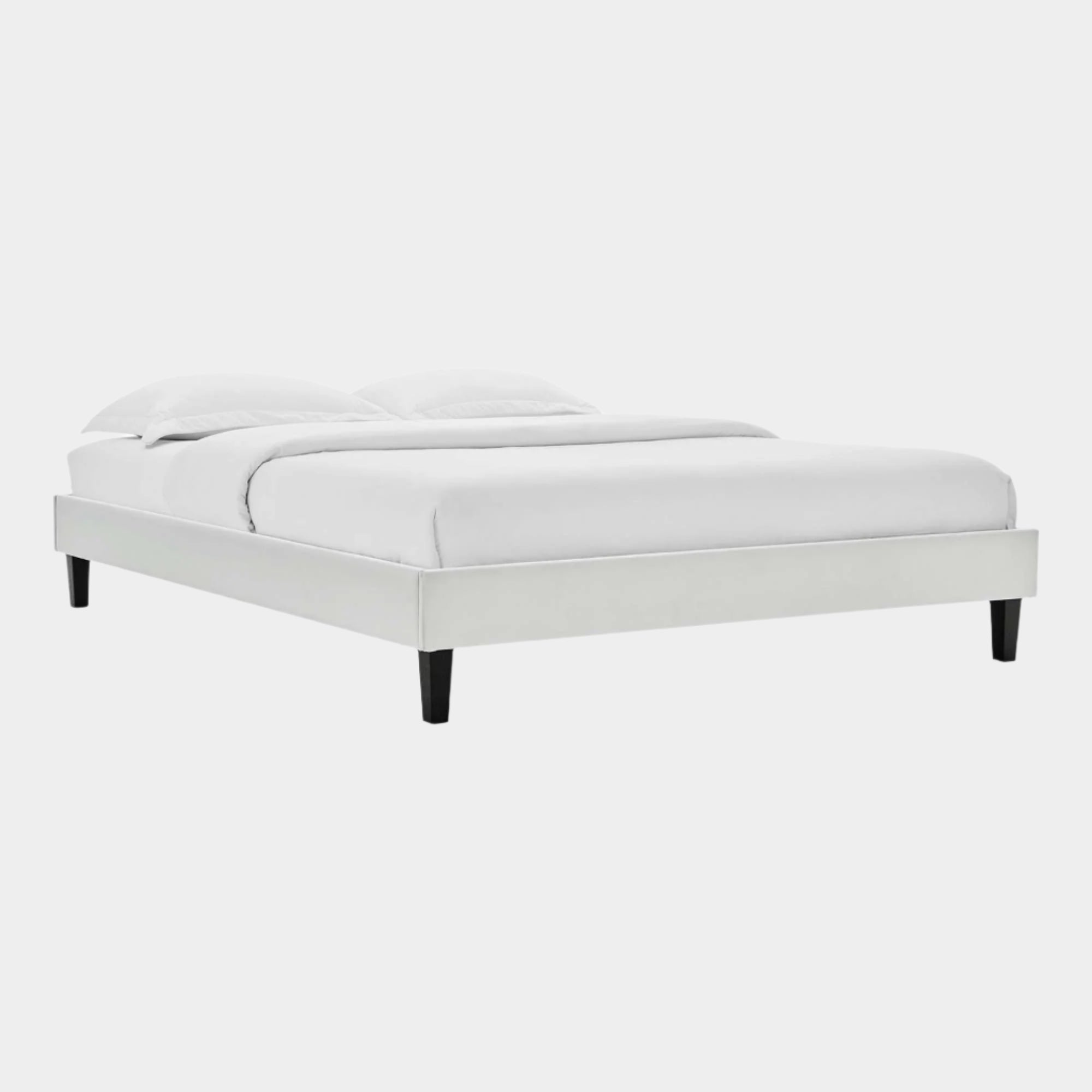 Reign Performance Velvet Platform Bed Frame