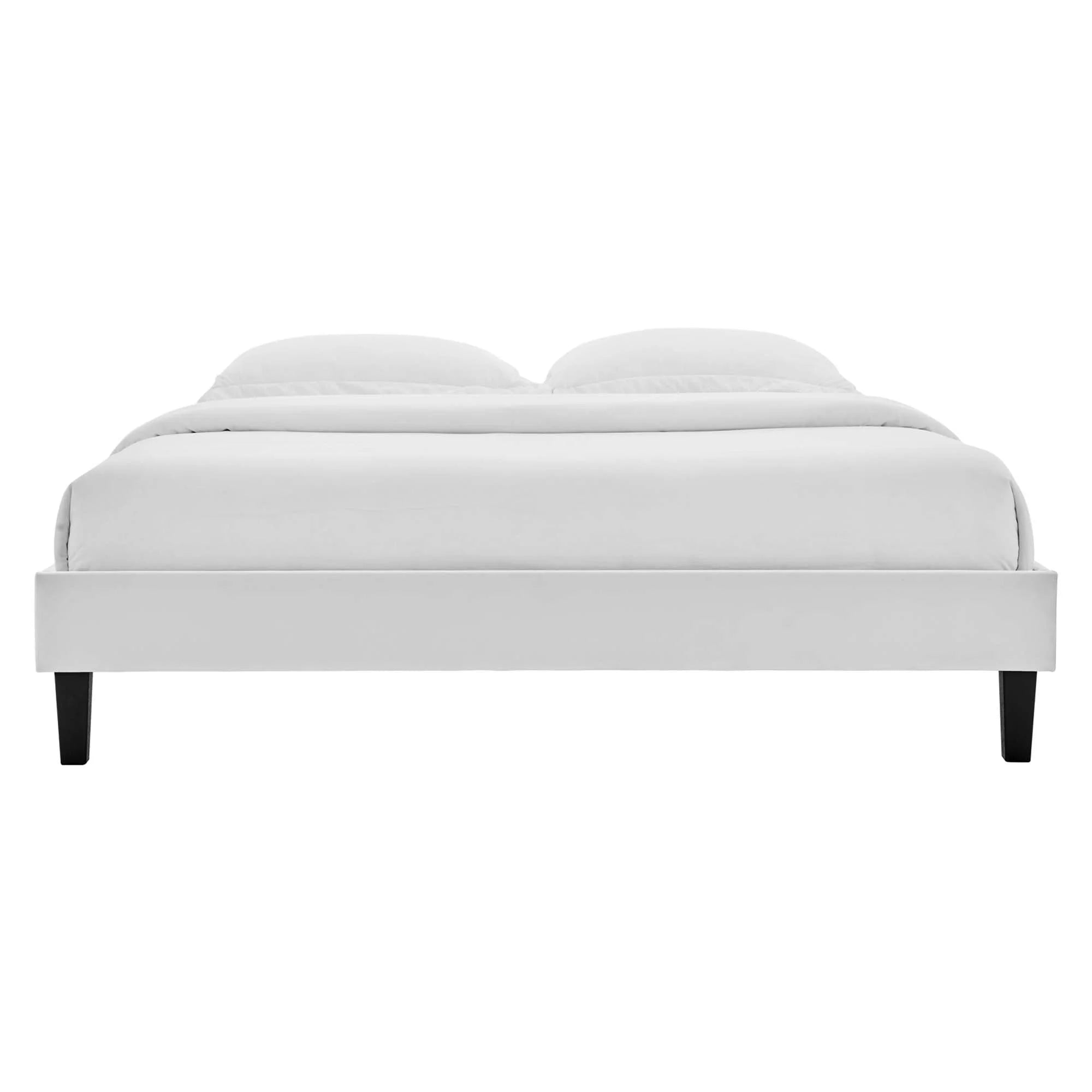 Reign Performance Velvet Platform Bed Frame