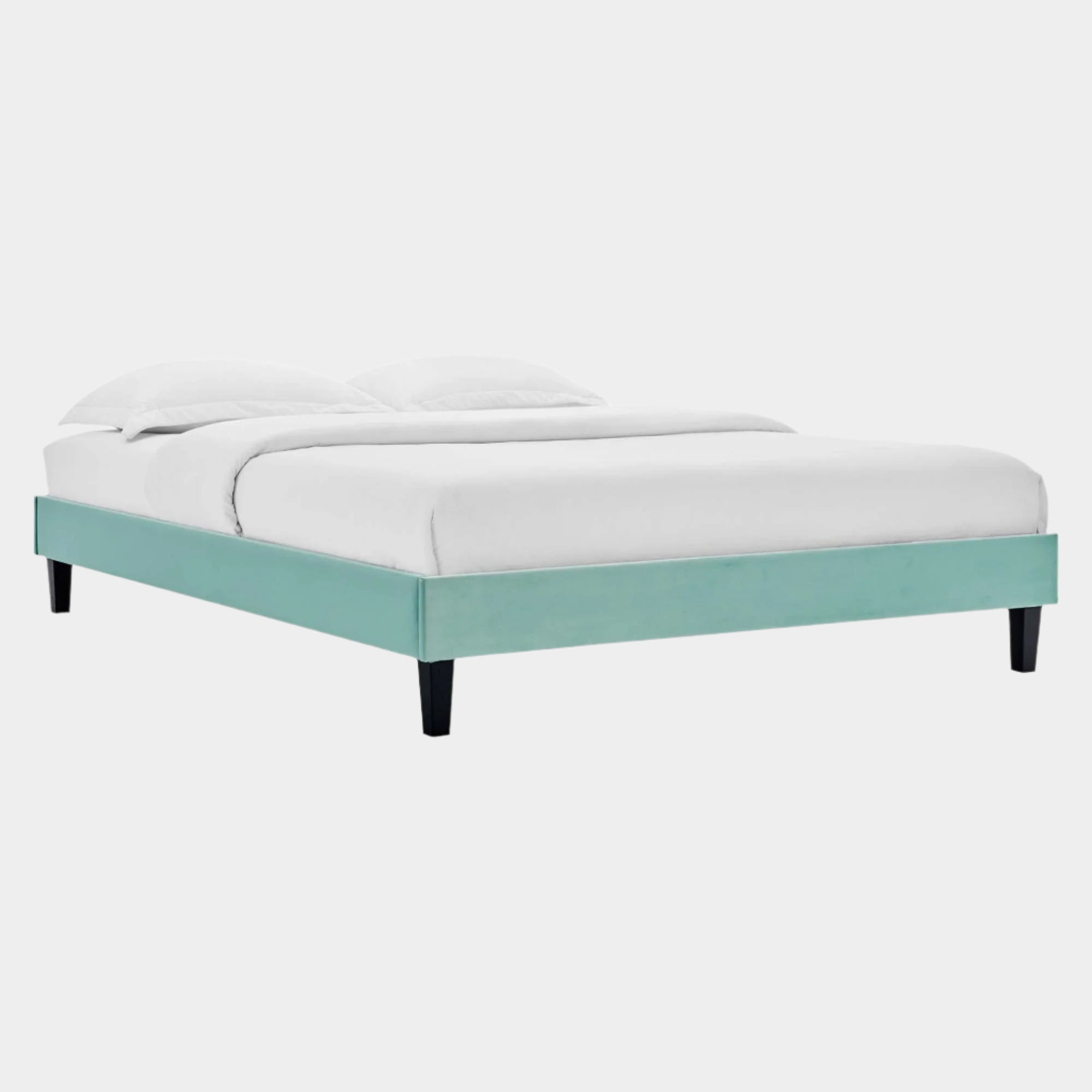 Reign Performance Velvet Platform Bed Frame