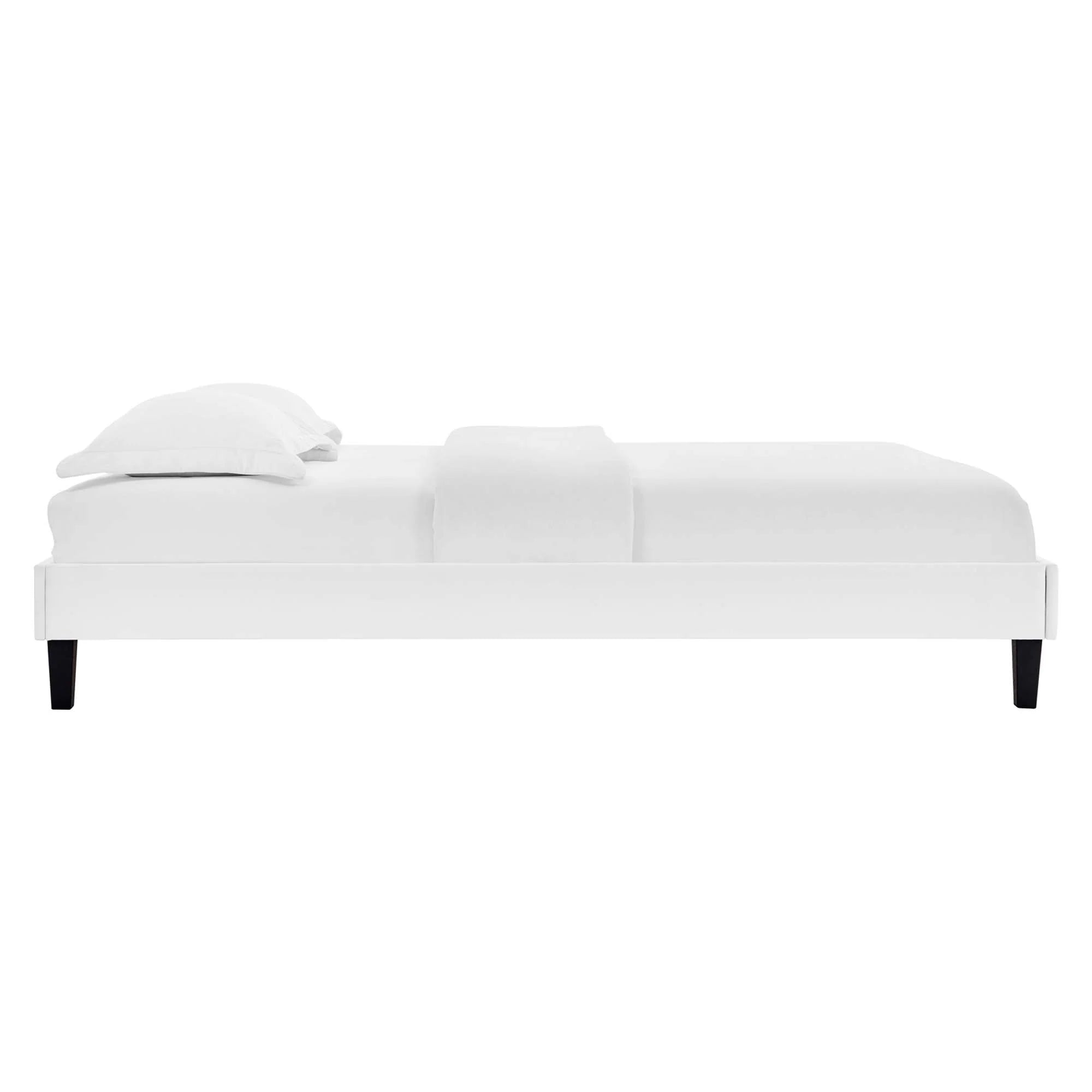 Reign Performance Velvet Platform Bed Frame