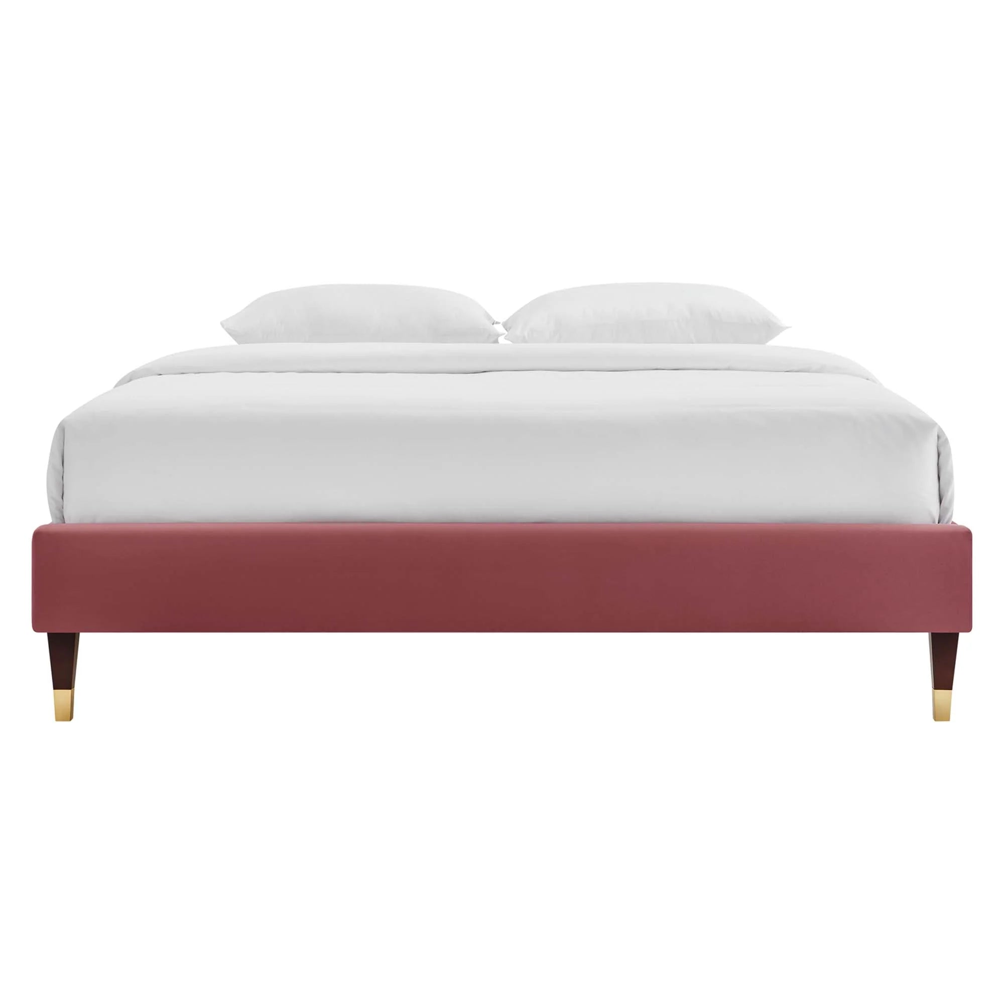 Harlow Performance Velvet Platform Bed Frame