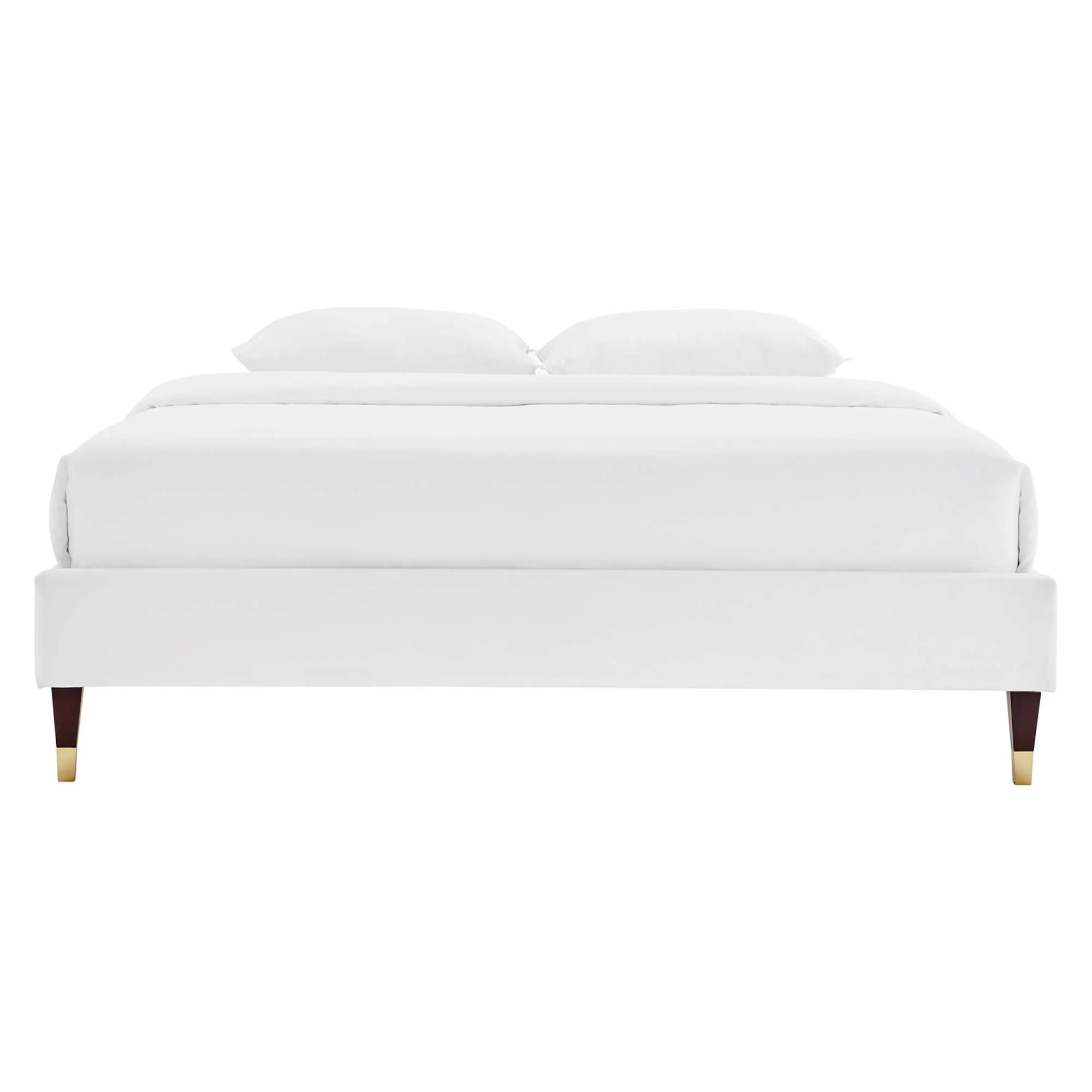 Harlow Performance Velvet Platform Bed Frame