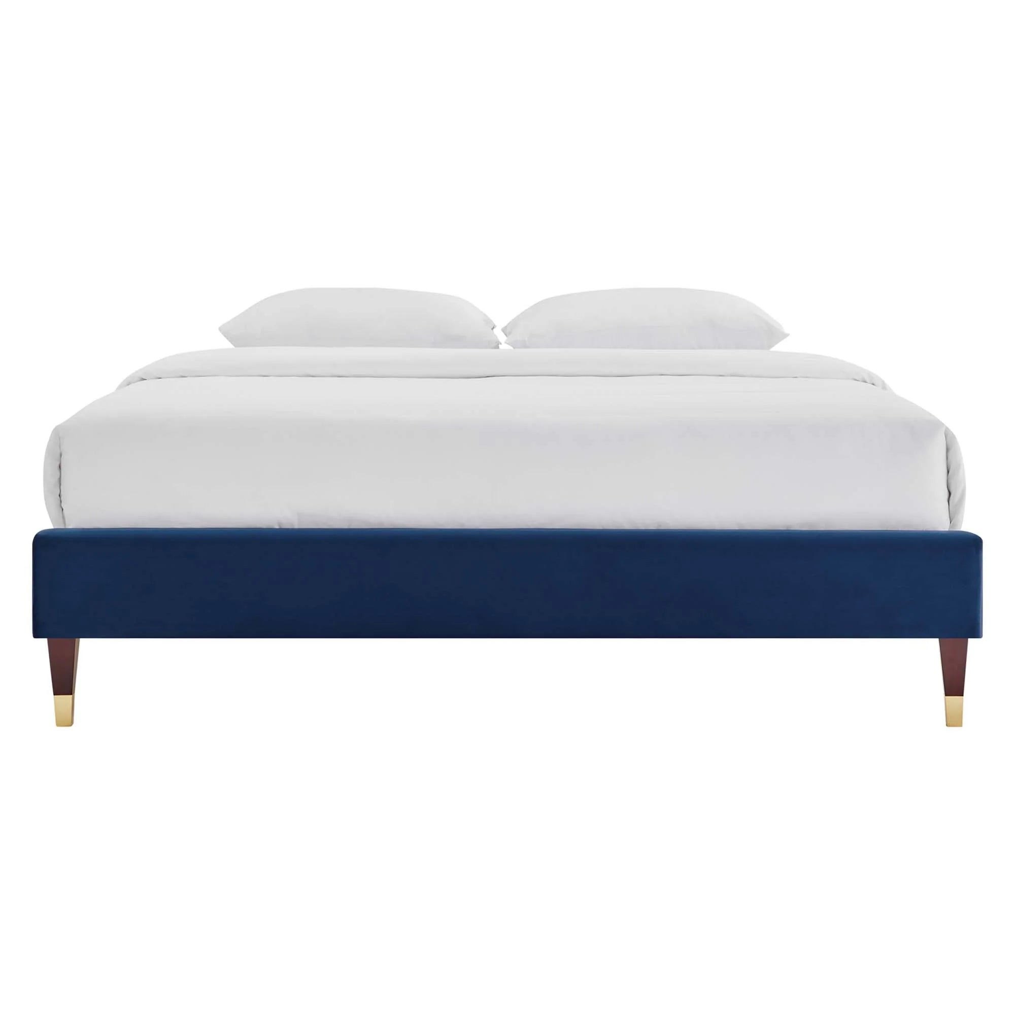 Harlow Performance Velvet Platform Bed Frame