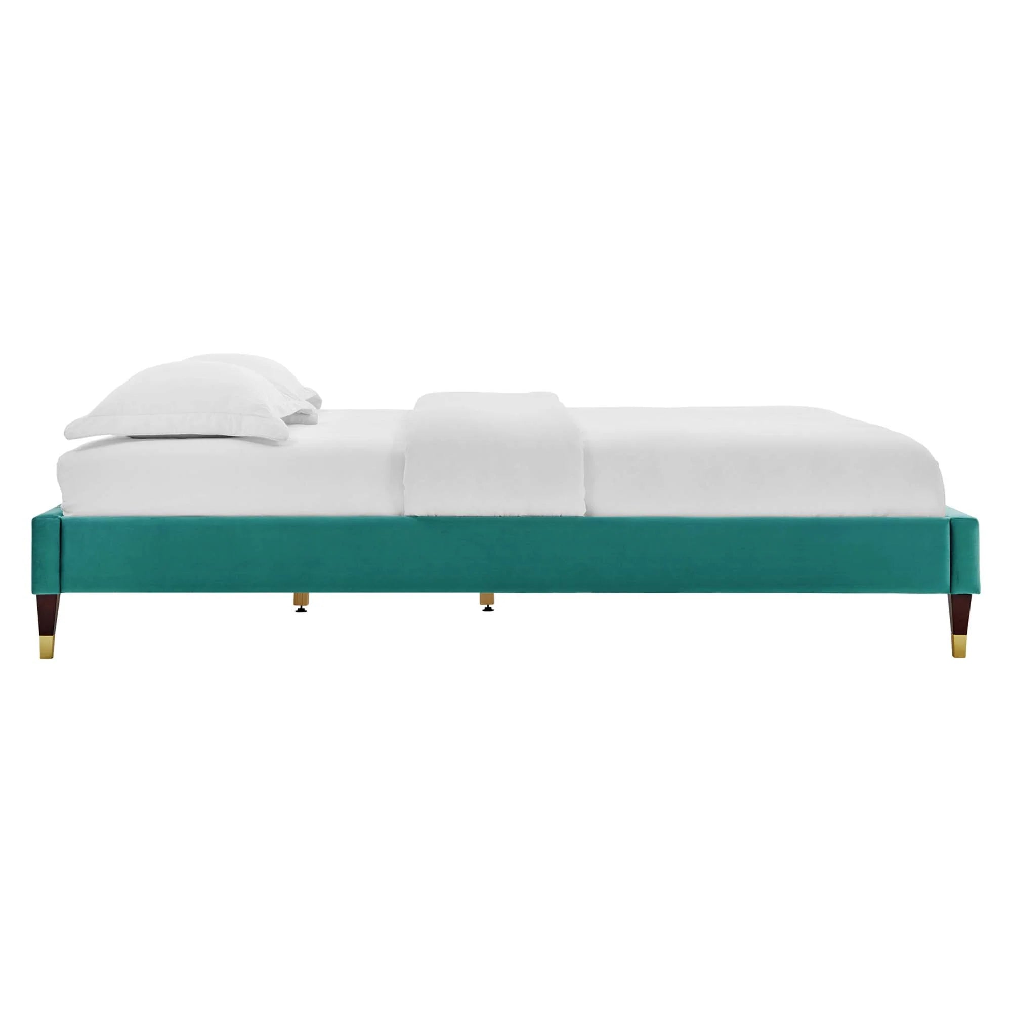 Harlow Performance Velvet Platform Bed Frame