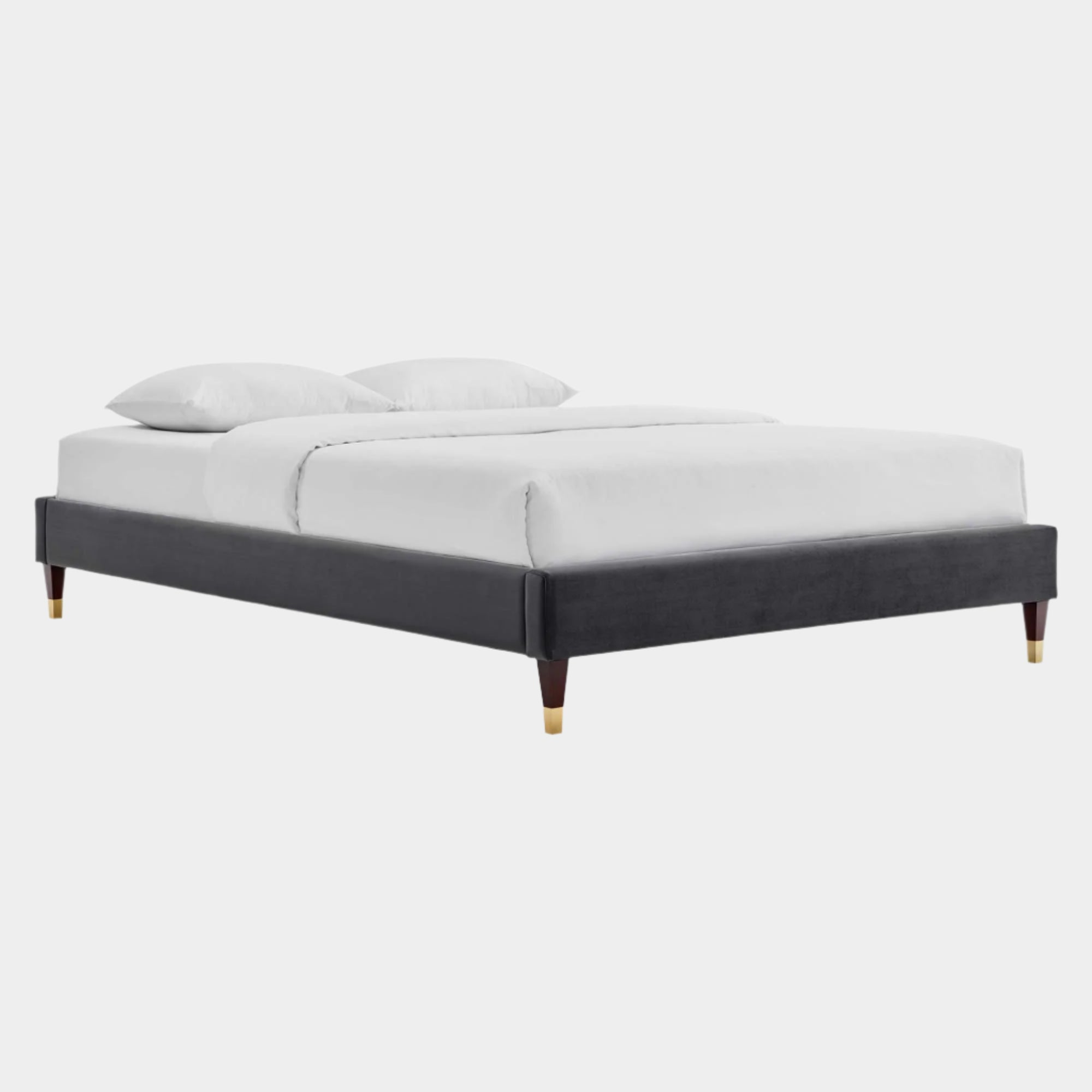 Harlow Performance Velvet Platform Bed Frame