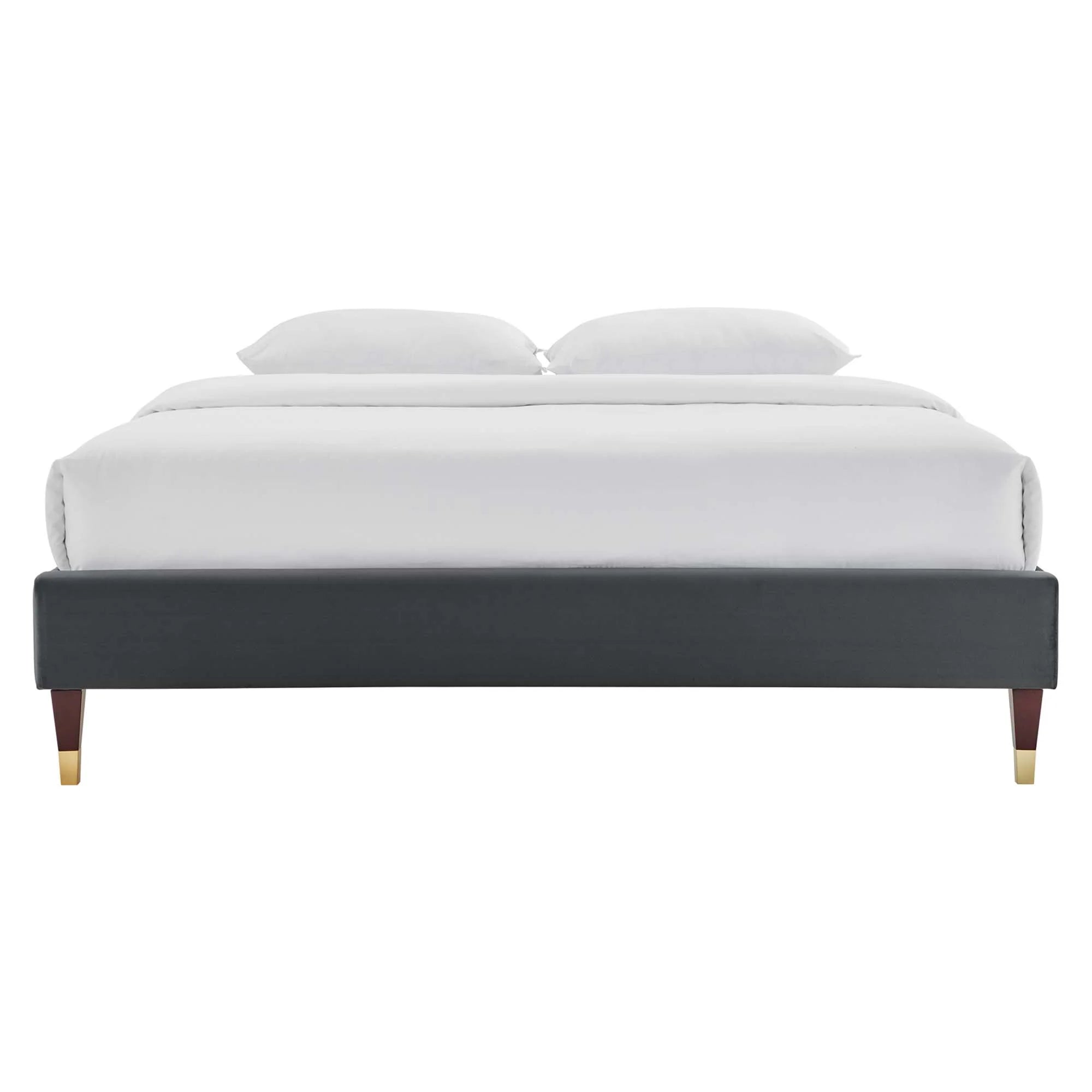 Harlow Performance Velvet Platform Bed Frame