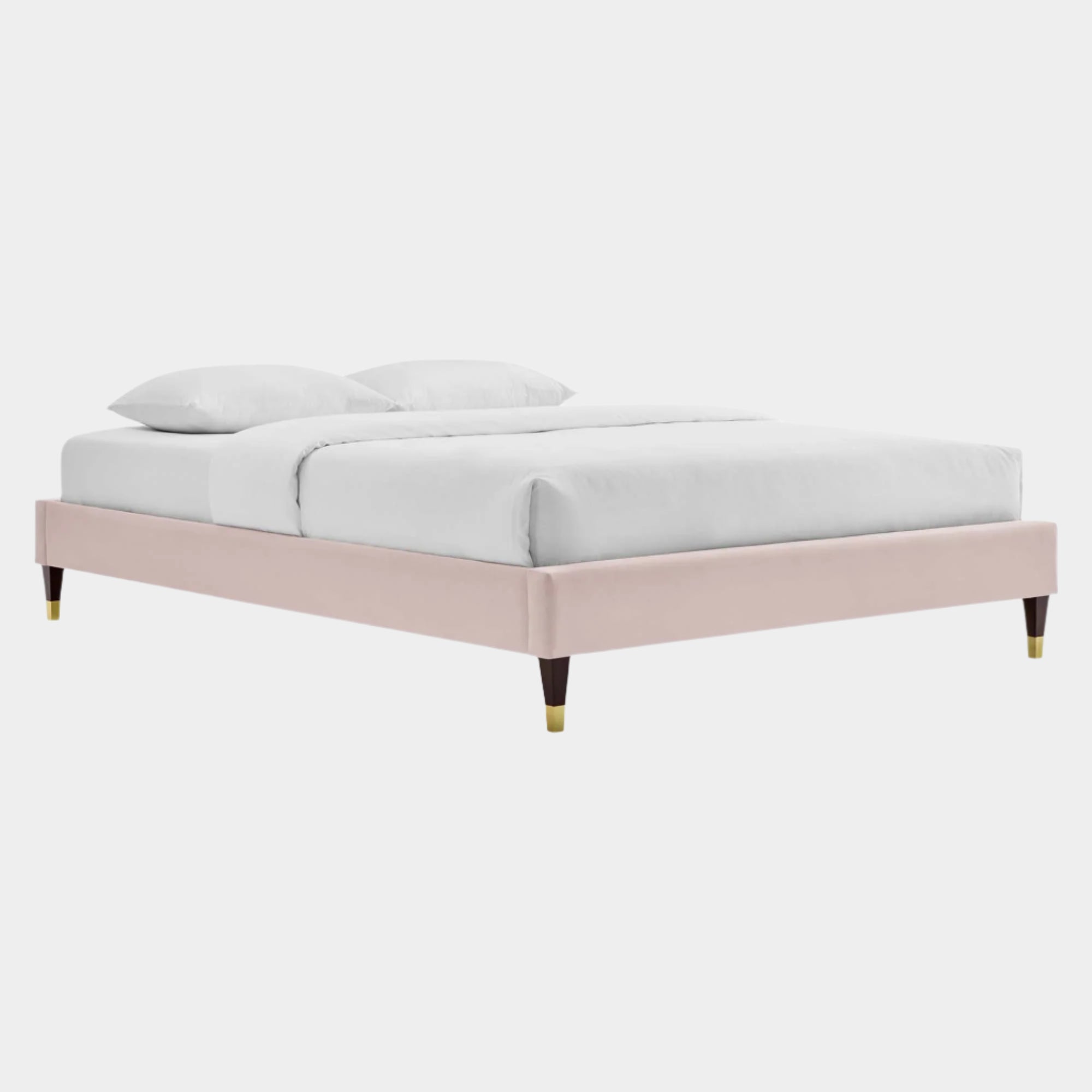 Harlow Performance Velvet Platform Bed Frame