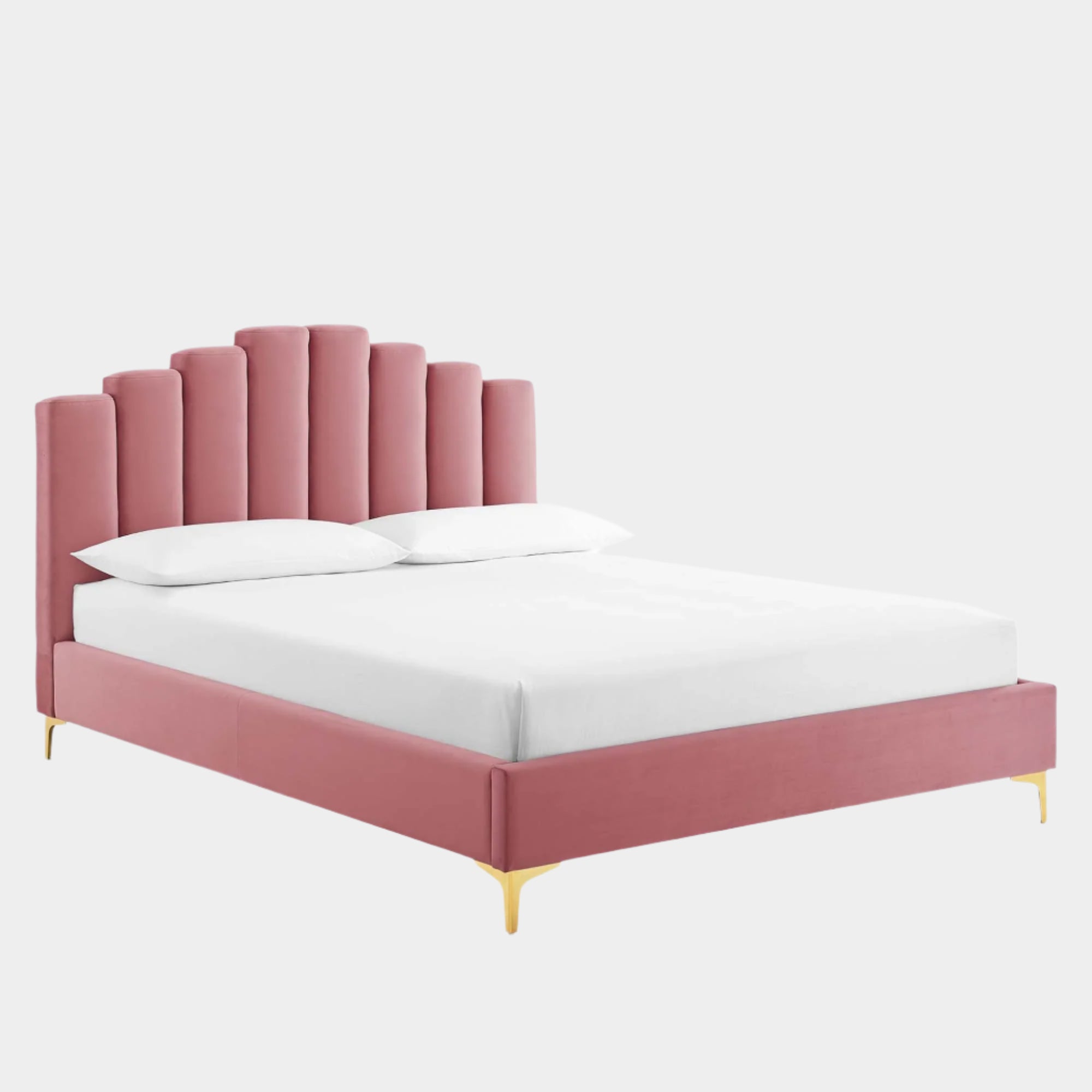 Olivia Performance Velvet Platform Bed