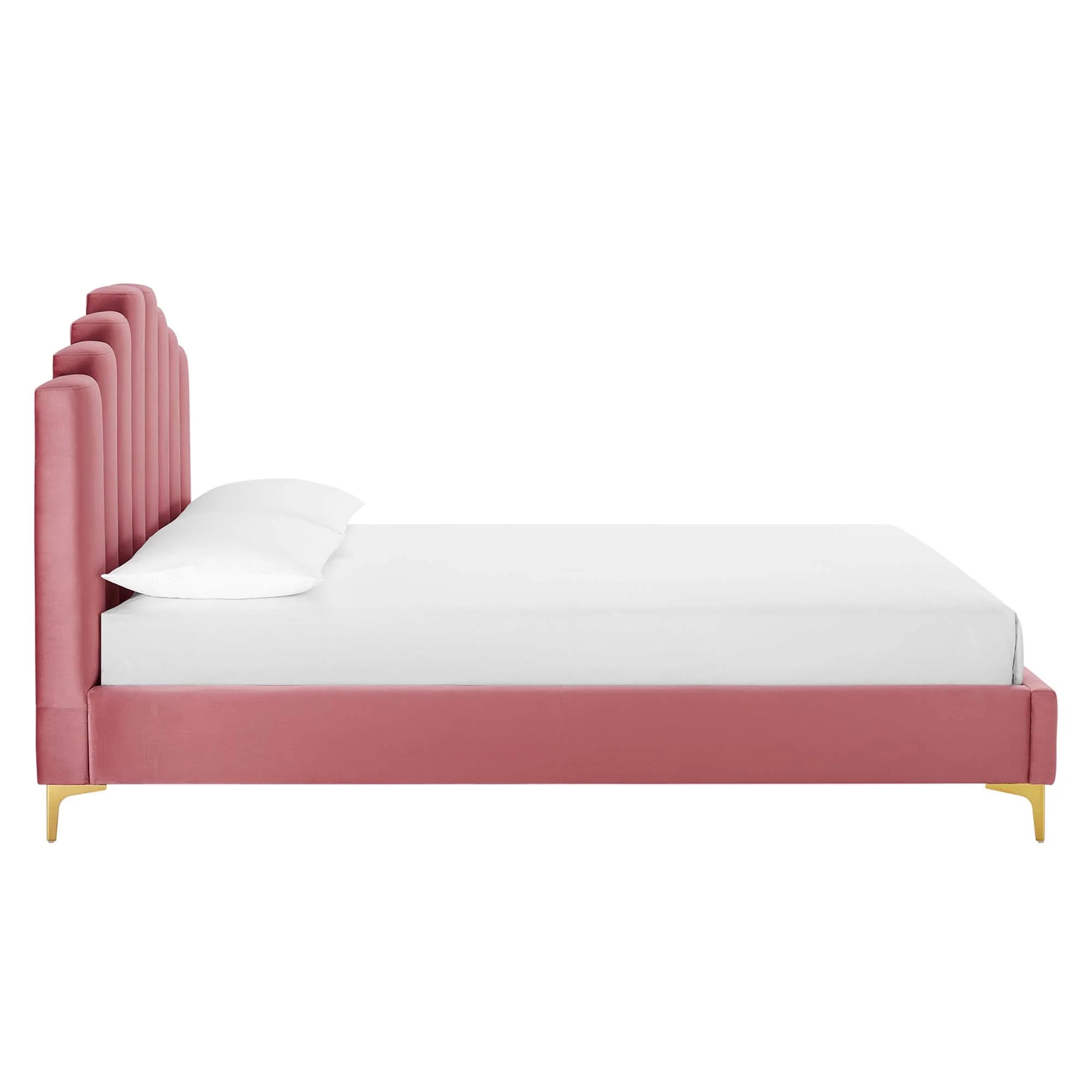 Olivia Performance Velvet Platform Bed