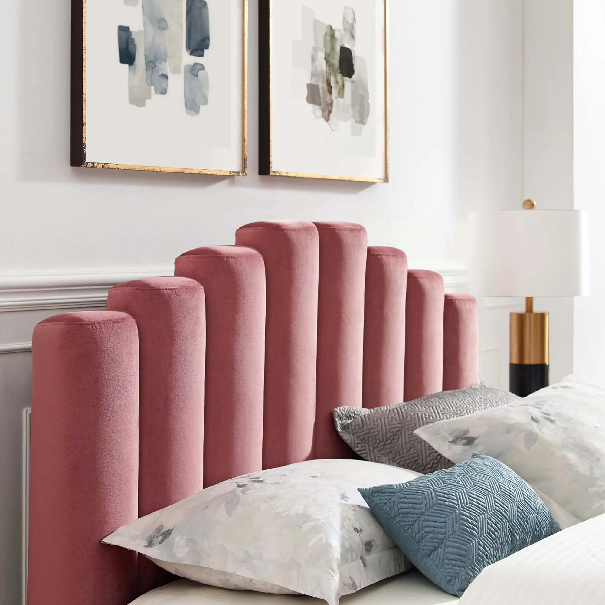 Olivia Performance Velvet Platform Bed
