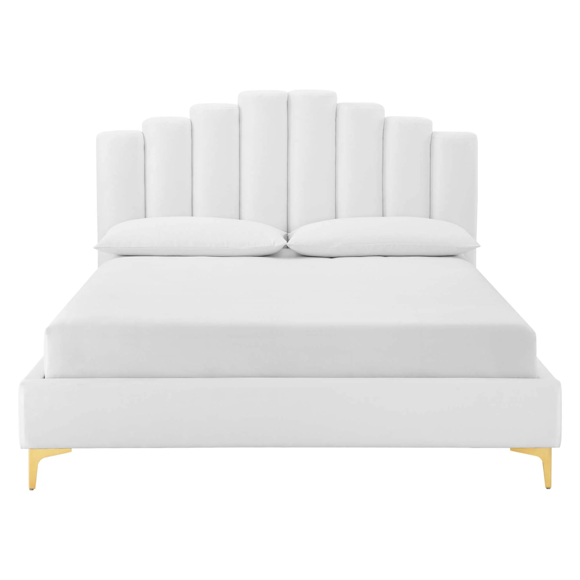Olivia Performance Velvet Platform Bed