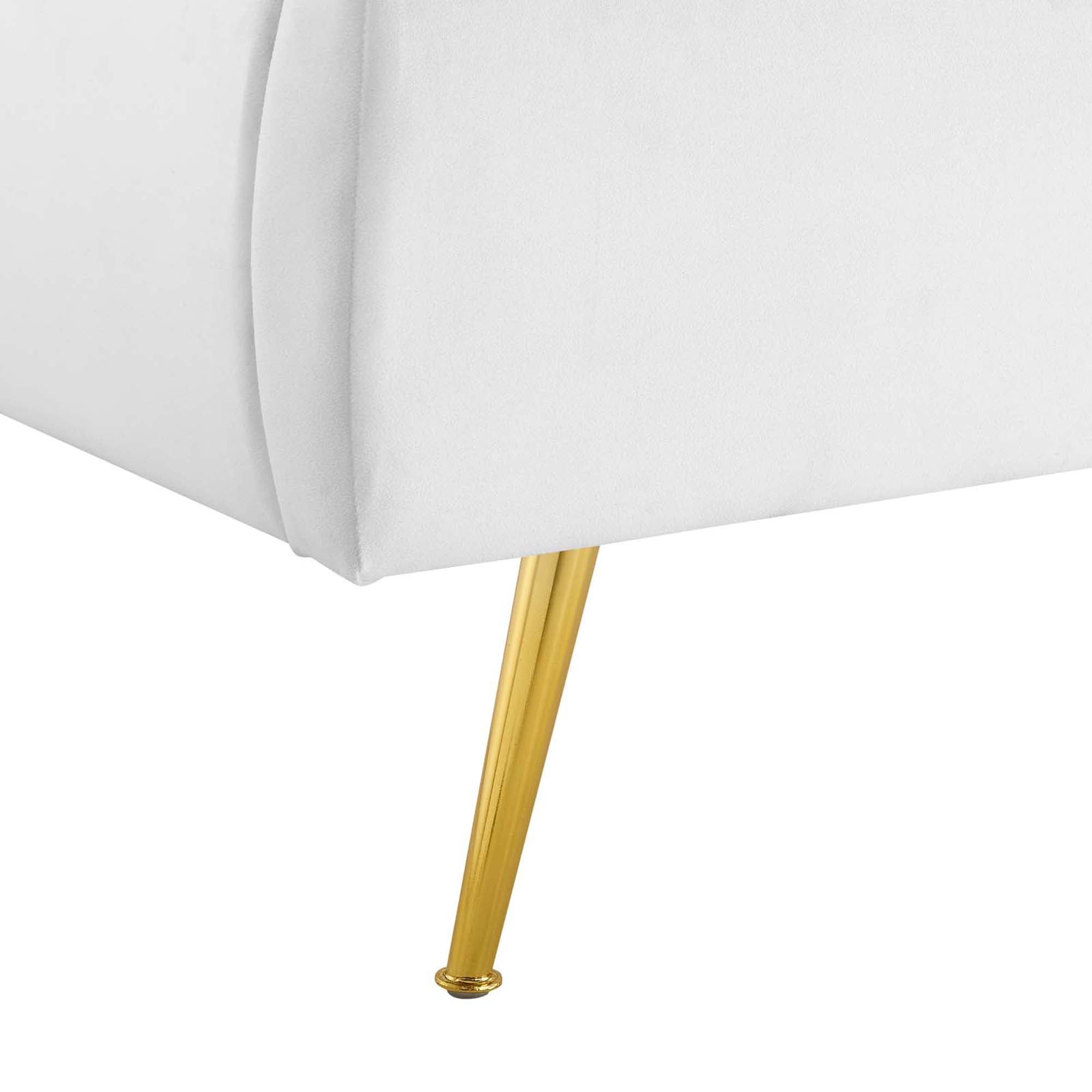 Fauteuil de salon en velours Ponder Performance