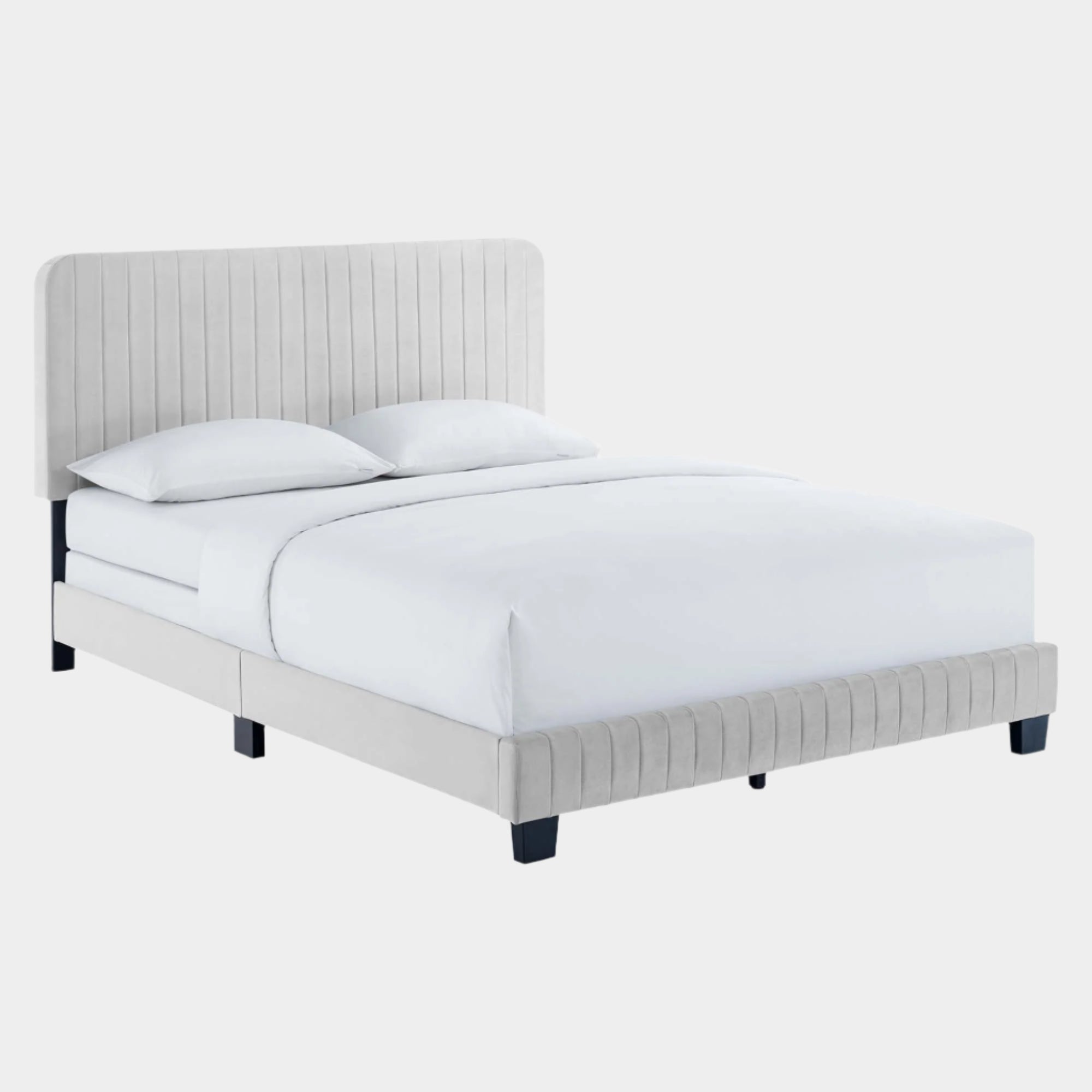 Celine Channel Tufted Performance Velvet Bed
