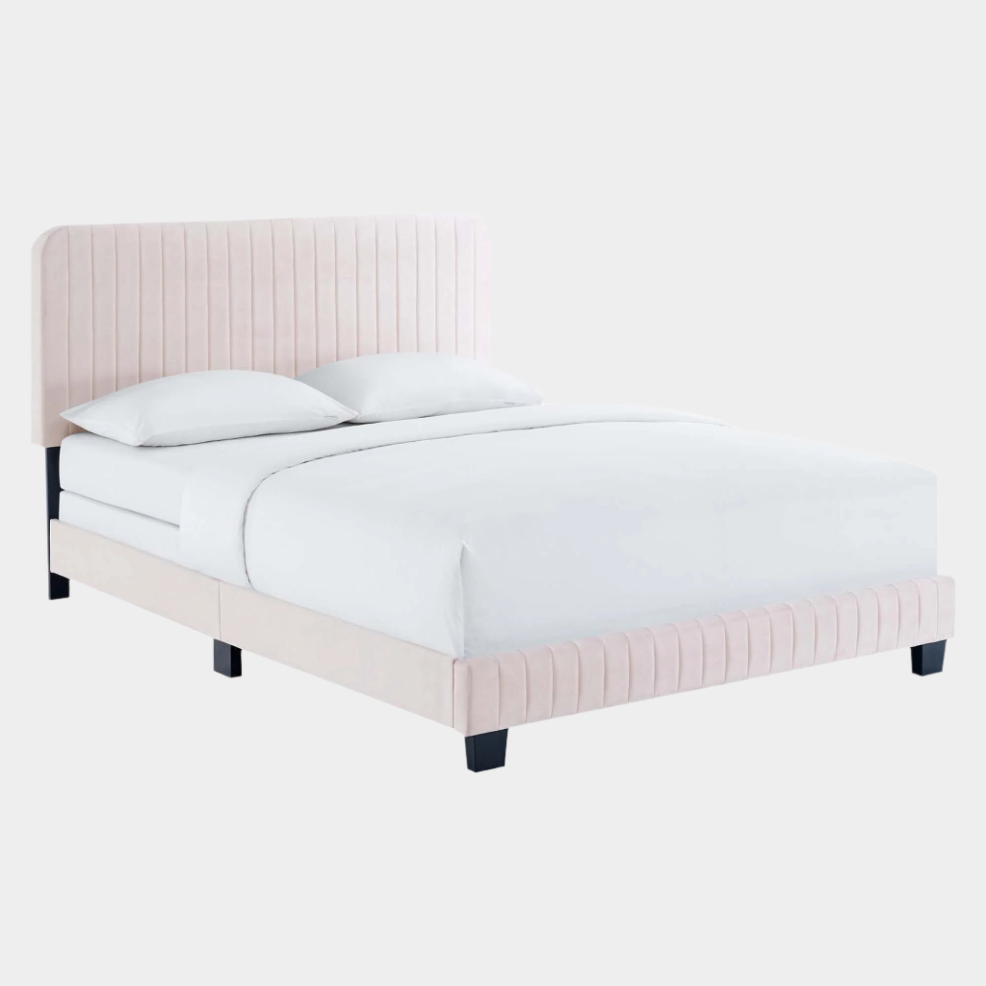 Celine Channel Tufted Performance Velvet Bed