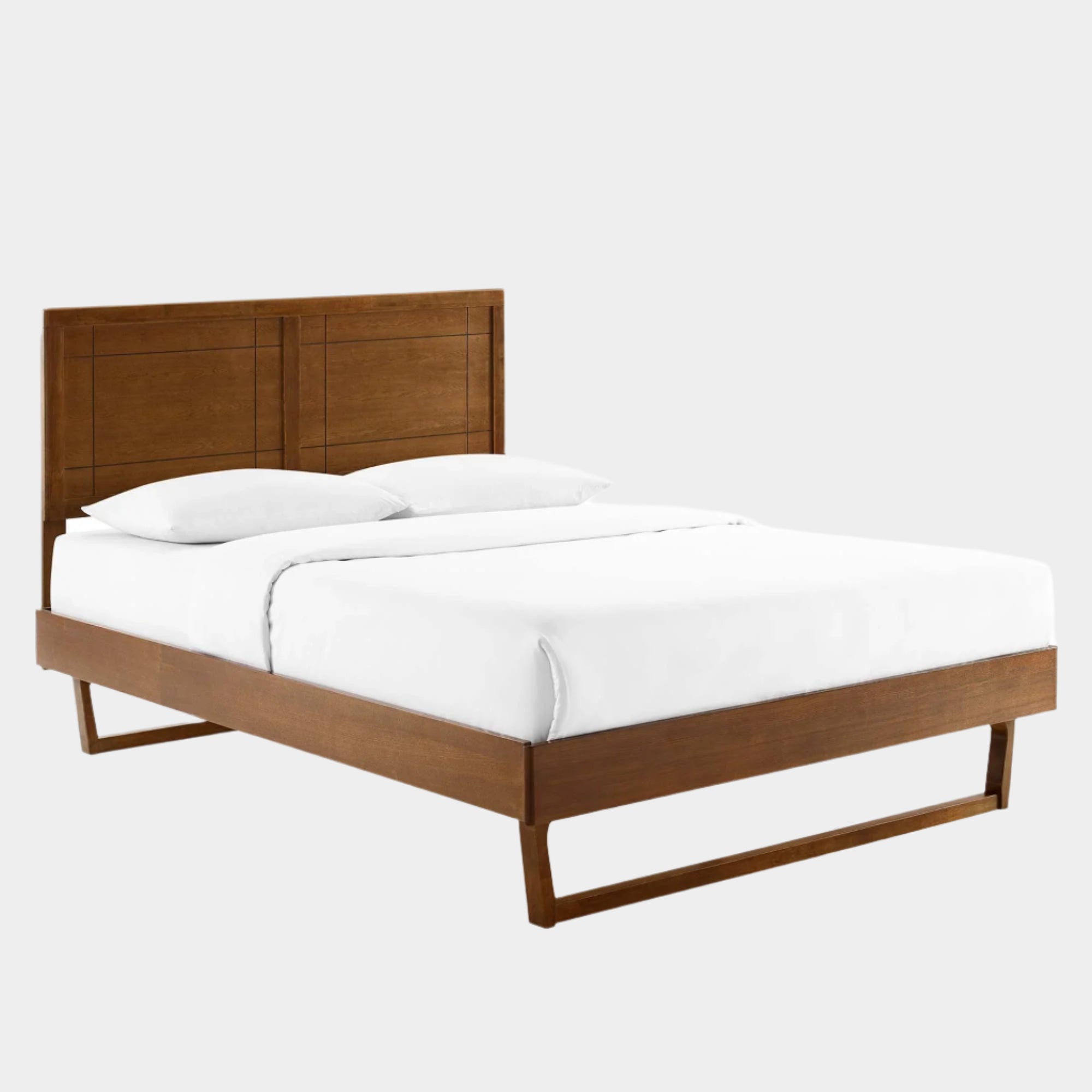 Marlee Wood Platform Bed With Angular Frame