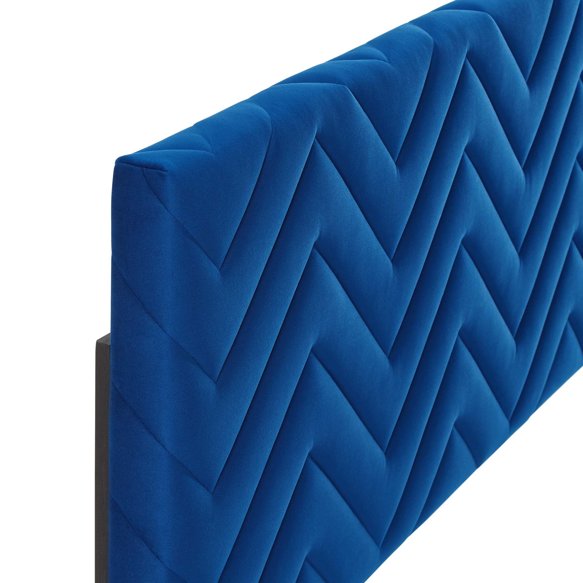 Mercy Chevron Tufted Performance Velvet Headboard