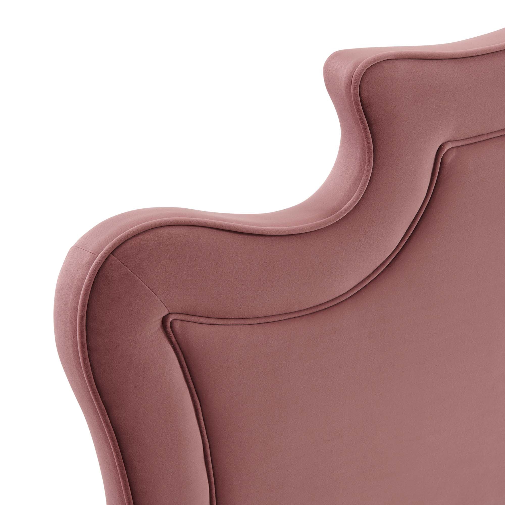Fauteuil de salon en velours Ponder Performance