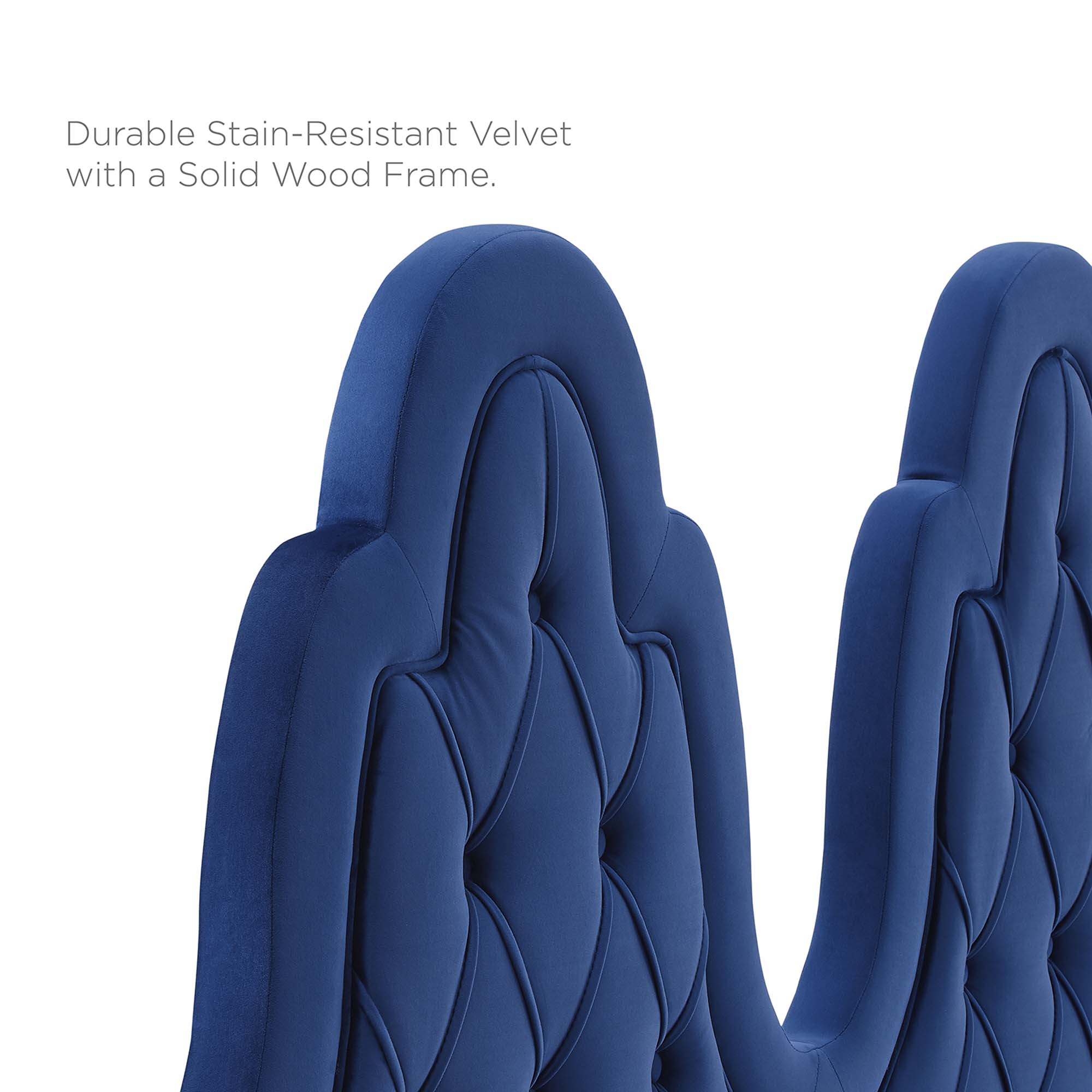 Fauteuil de salon en velours Ponder Performance