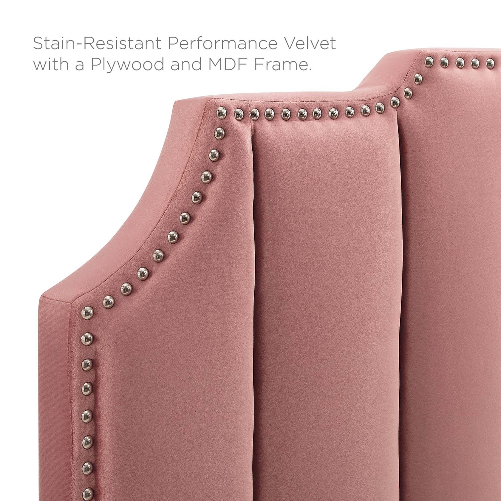 Fauteuil de salon en velours Ponder Performance
