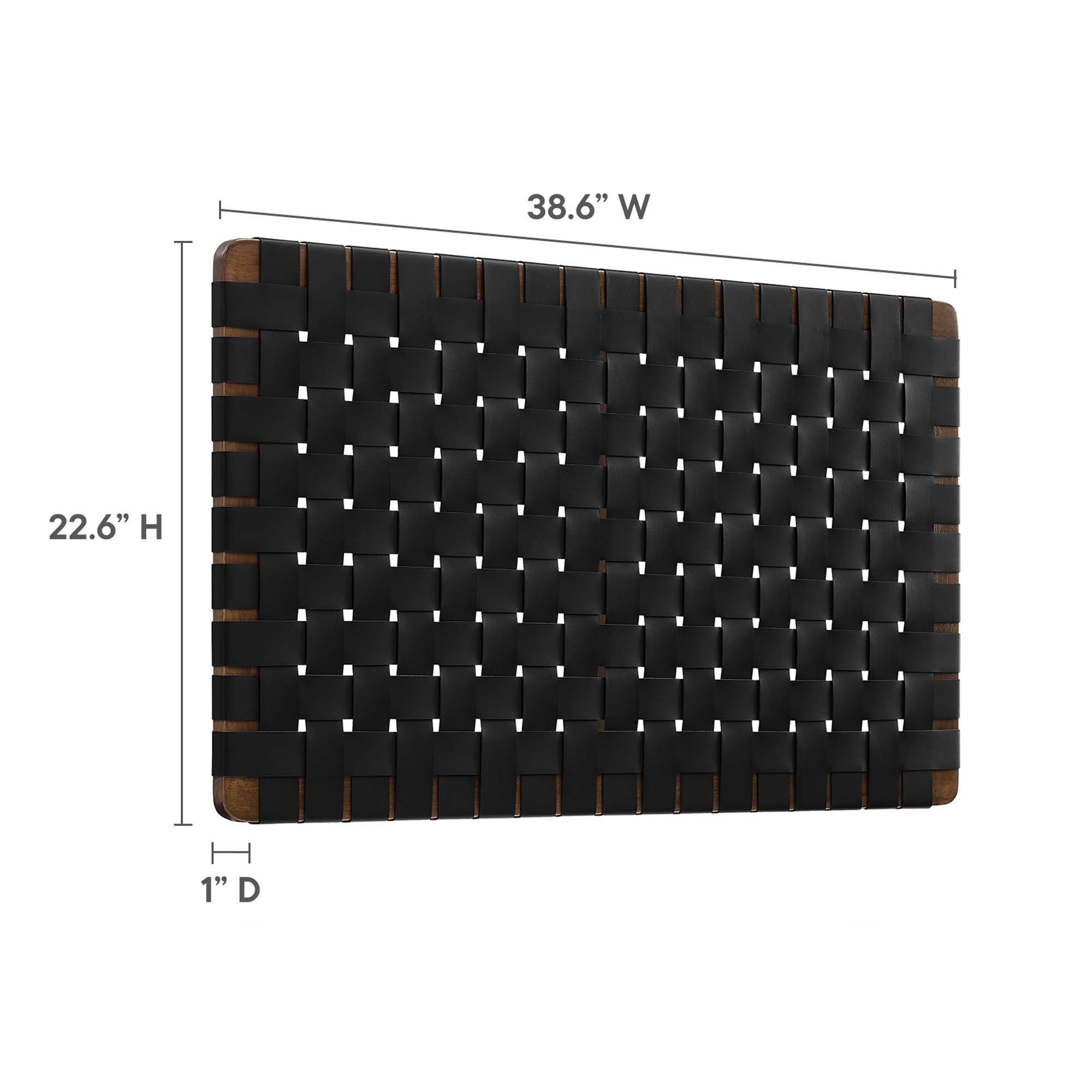 Sparta Weave Wall-Mount Vegan Leather Headboard