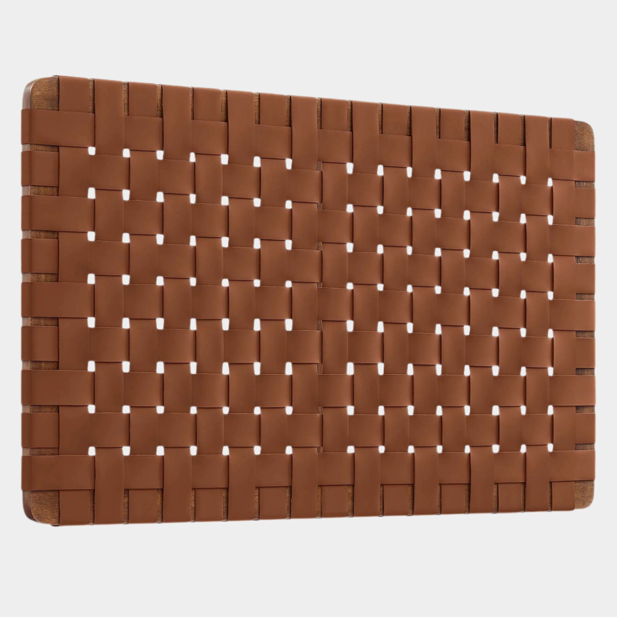 Sparta Weave Wall-Mount Vegan Leather Headboard