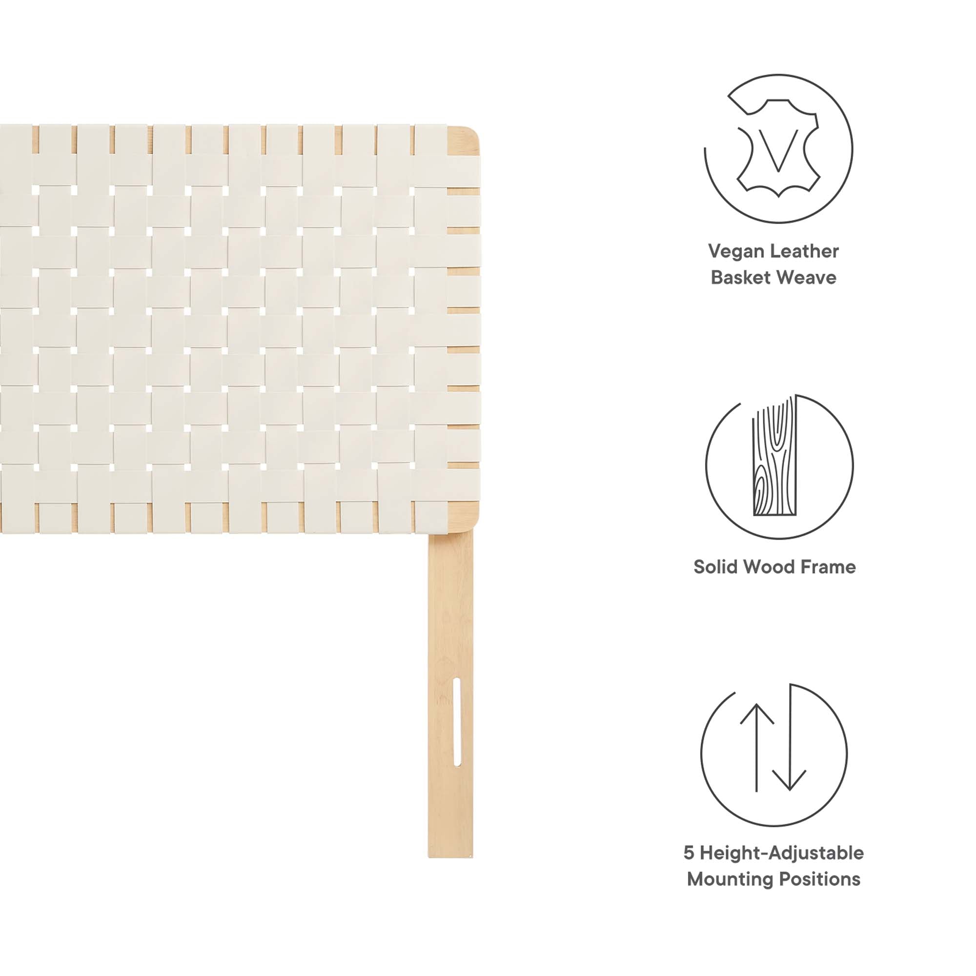 Sparta Weave Vegan Leather Headboard