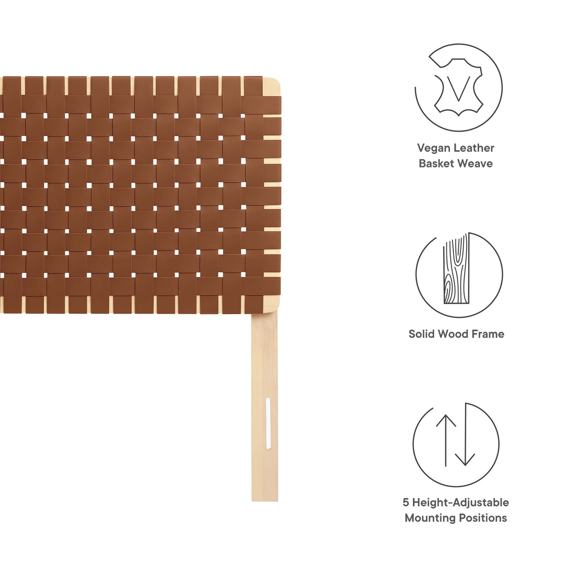 Sparta Weave Vegan Leather Headboard