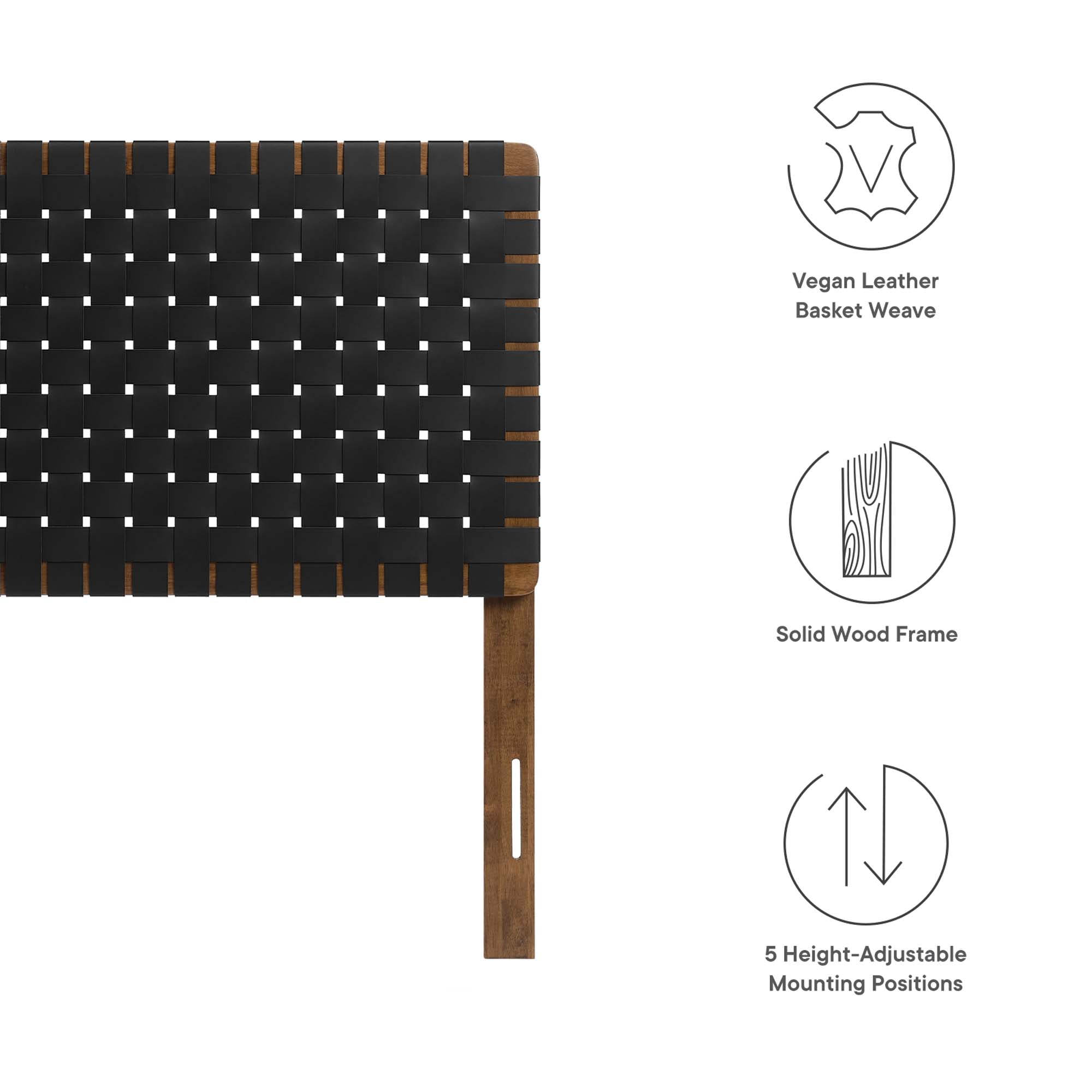 Sparta Weave Vegan Leather Headboard
