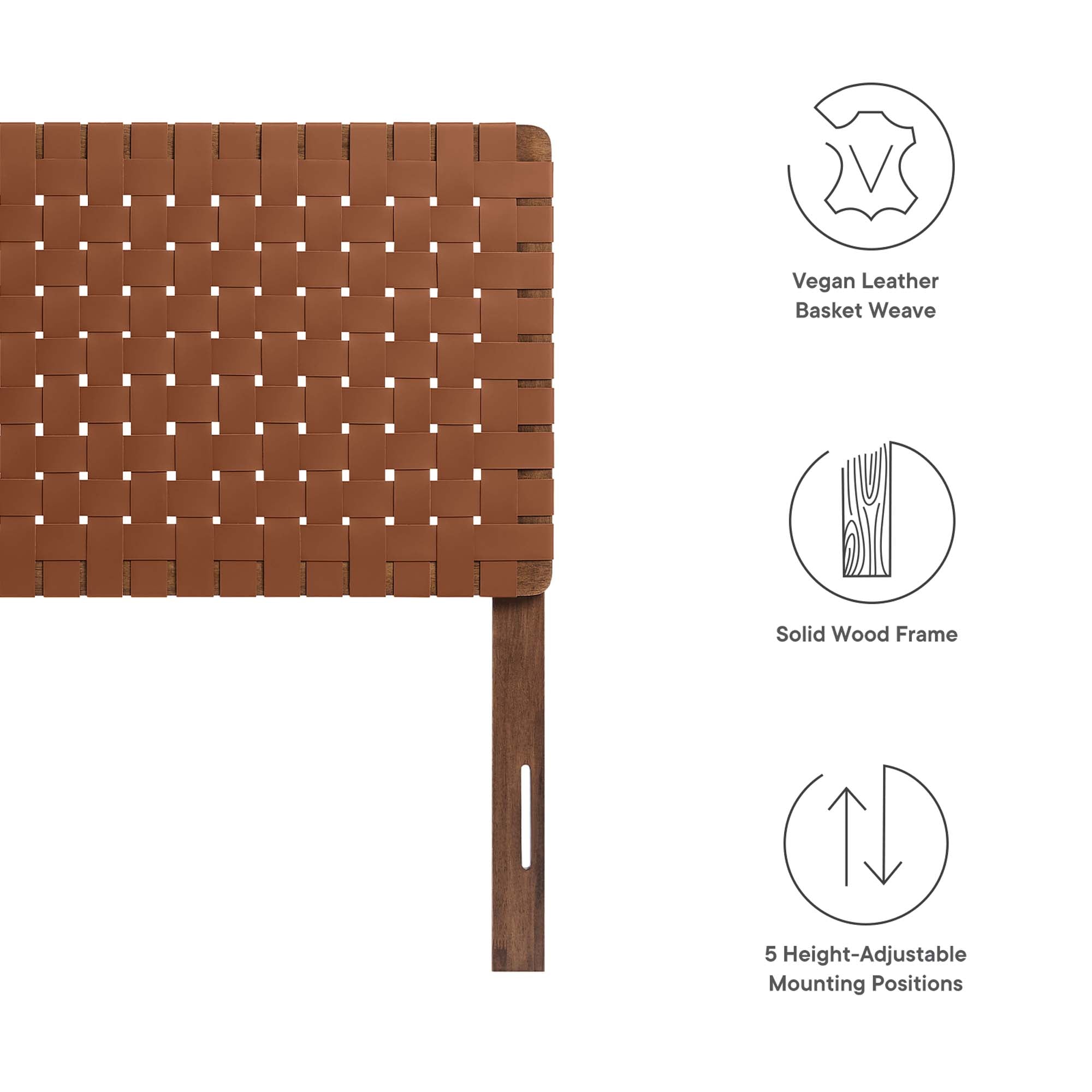 Sparta Weave Vegan Leather Headboard