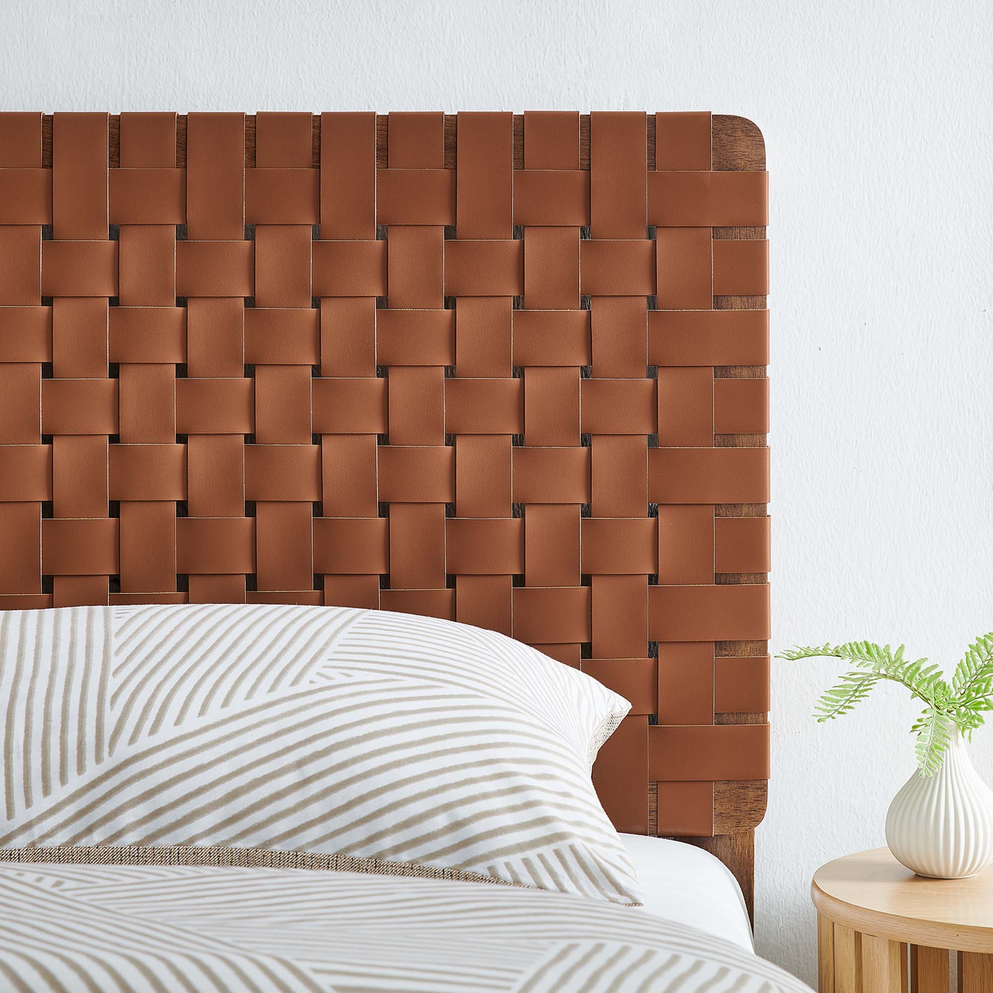 Sparta Weave Vegan Leather Headboard