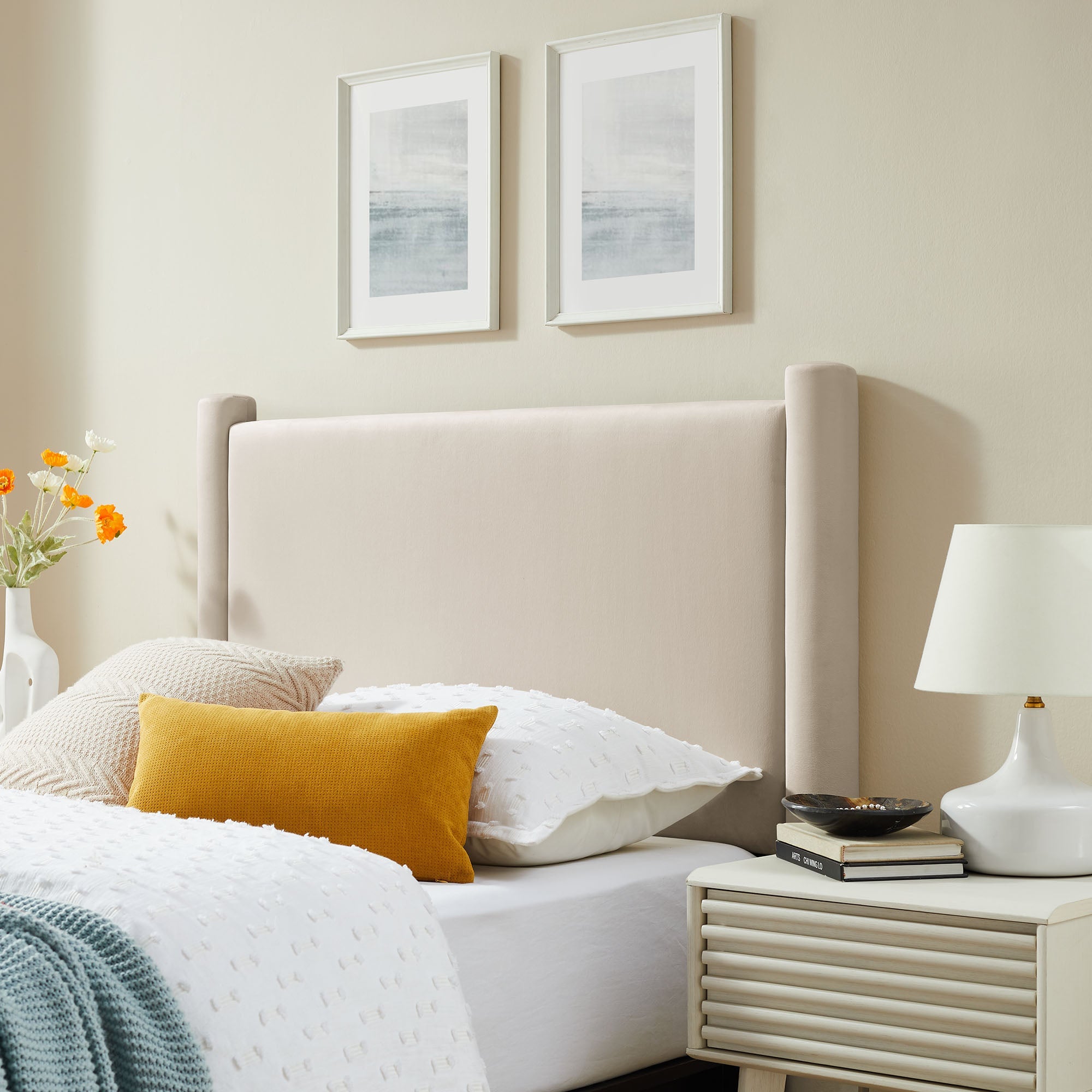 Rael Performance Velvet Headboard