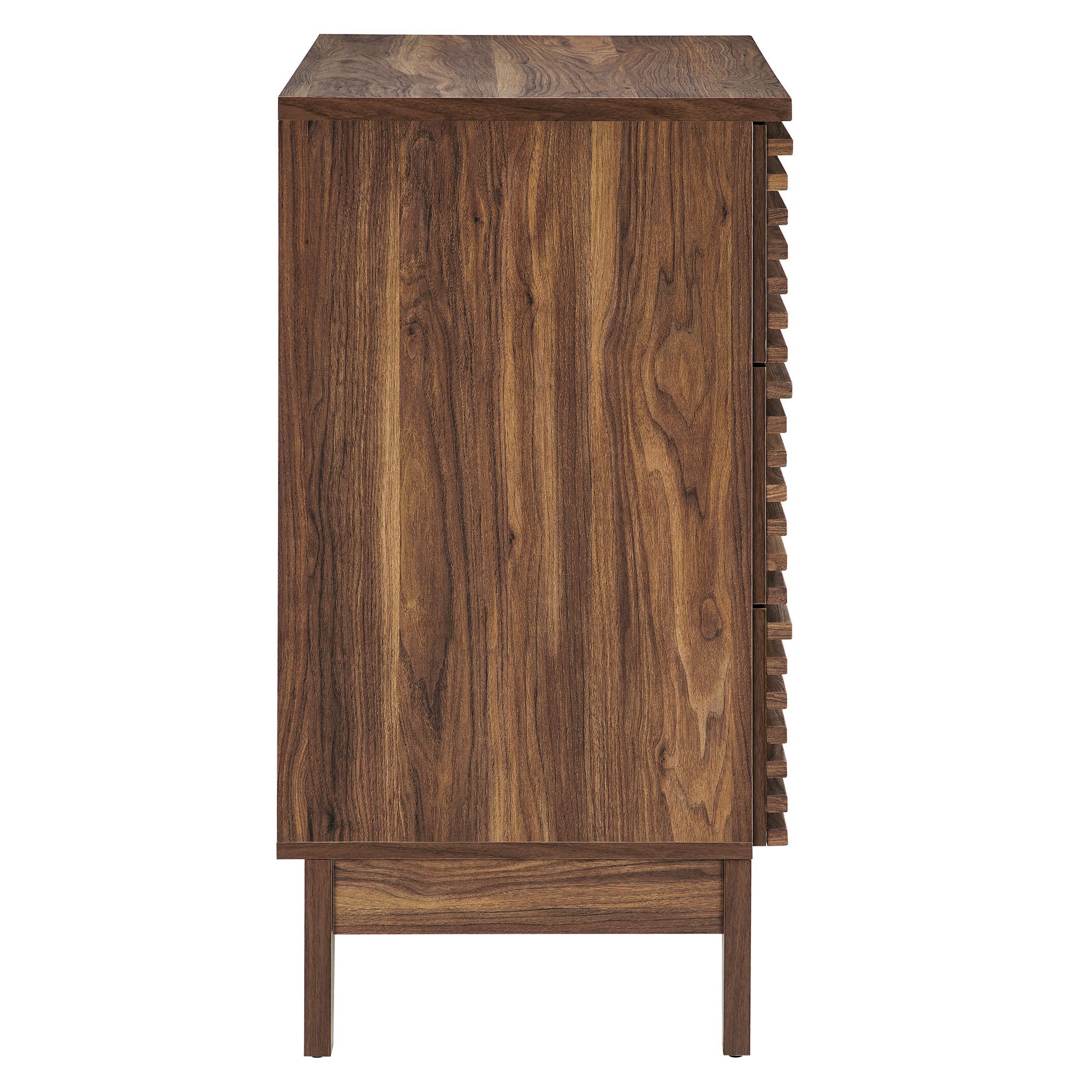 Render Large 3-Drawer Nightstand in Walnut
