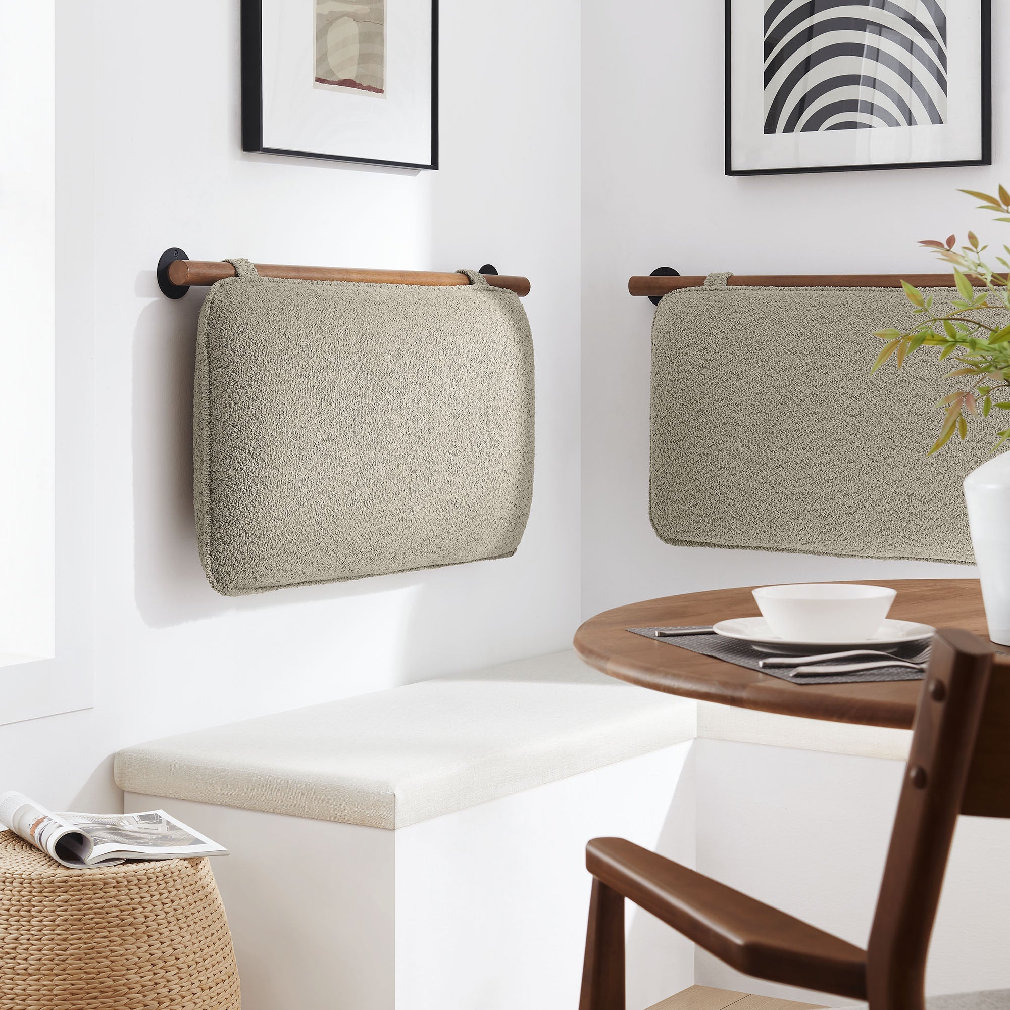 Anela Wall-Mounted Chenille Upholstered Headboard