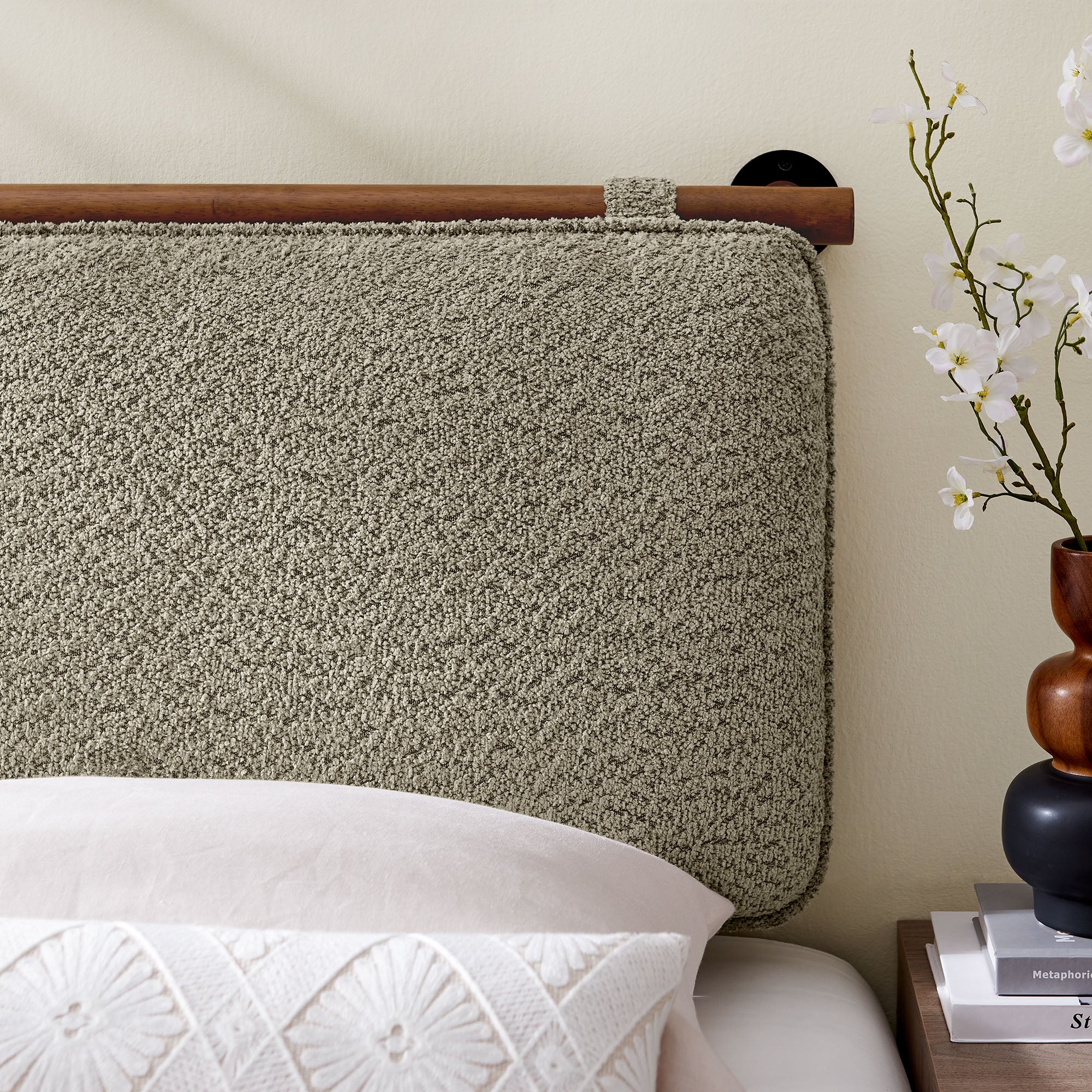 Anela Wall-Mounted Chenille Upholstered Headboard