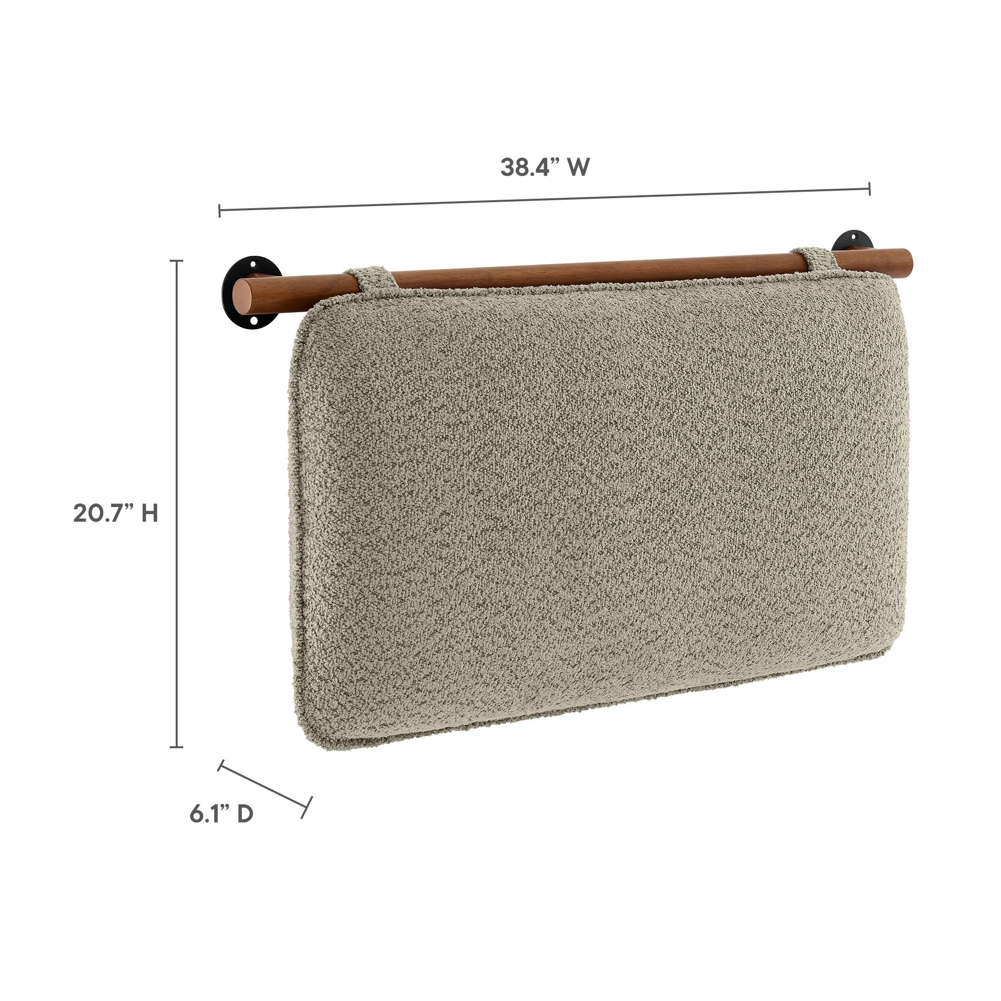 Anela Wall-Mounted Chenille Upholstered Headboard