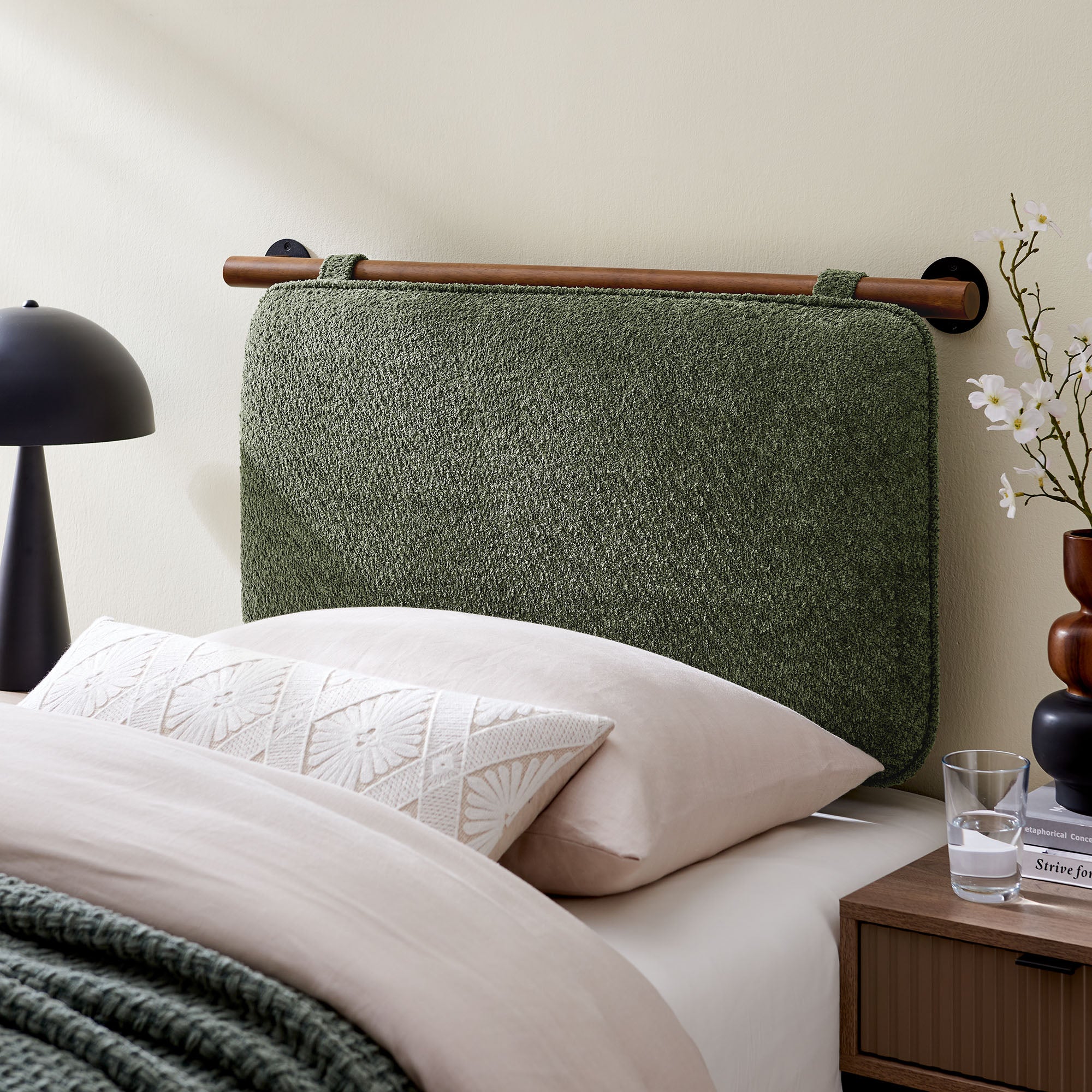 Anela Wall-Mounted Chenille Upholstered Headboard
