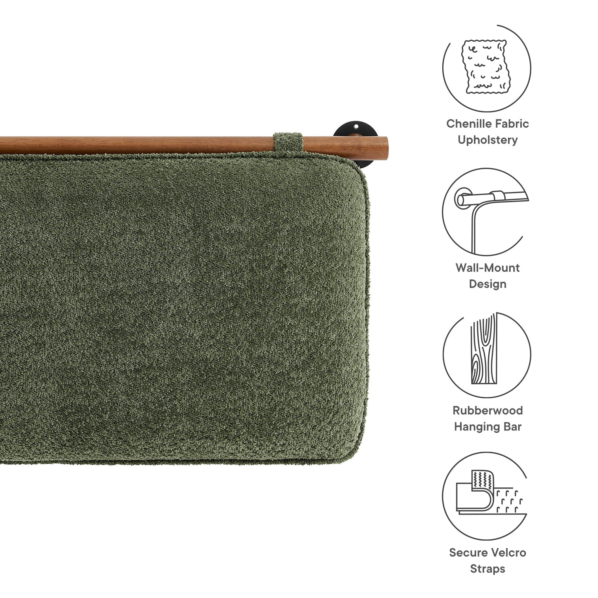 Anela Wall-Mounted Chenille Upholstered Headboard