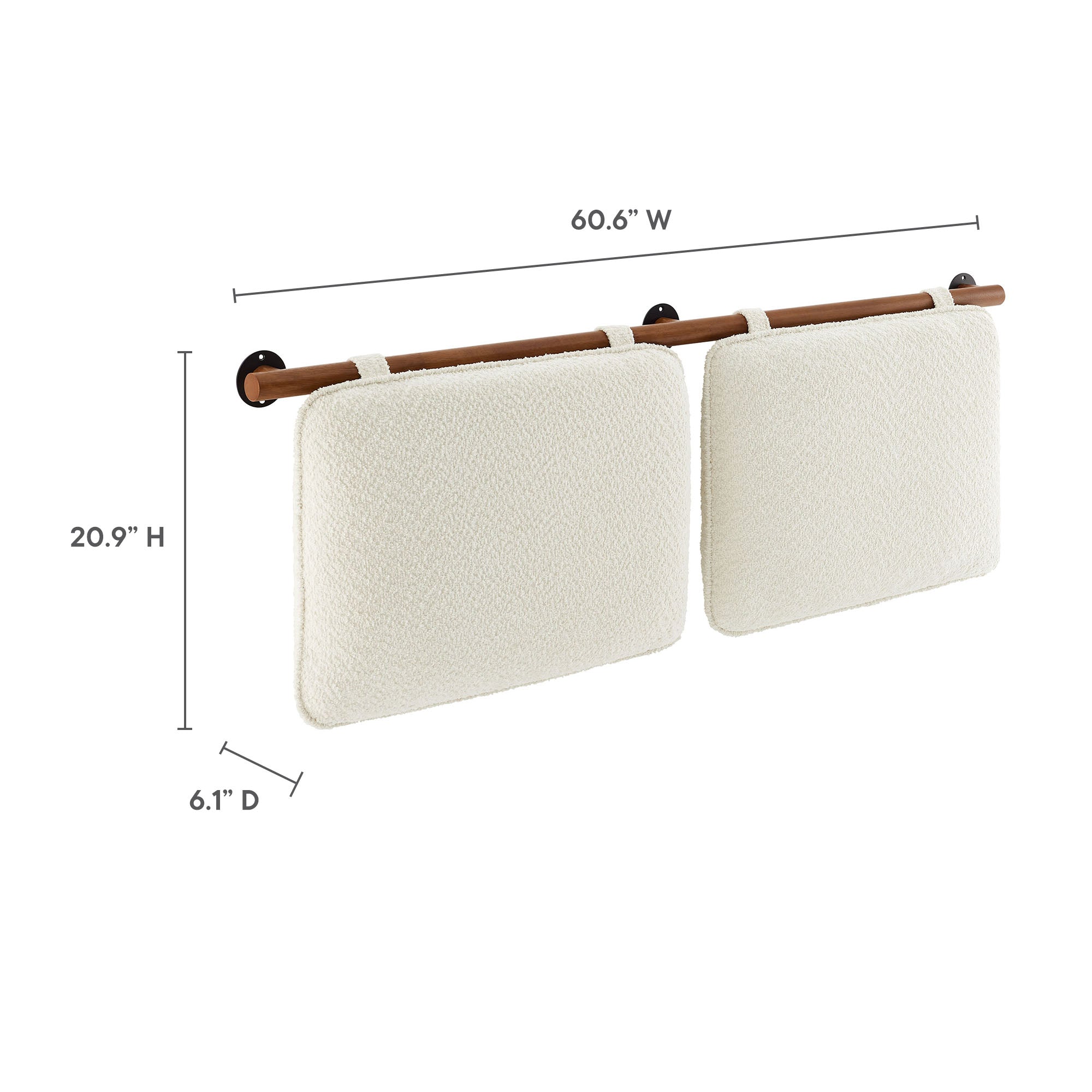 Anela Wall-Mounted Chenille Upholstered Headboard