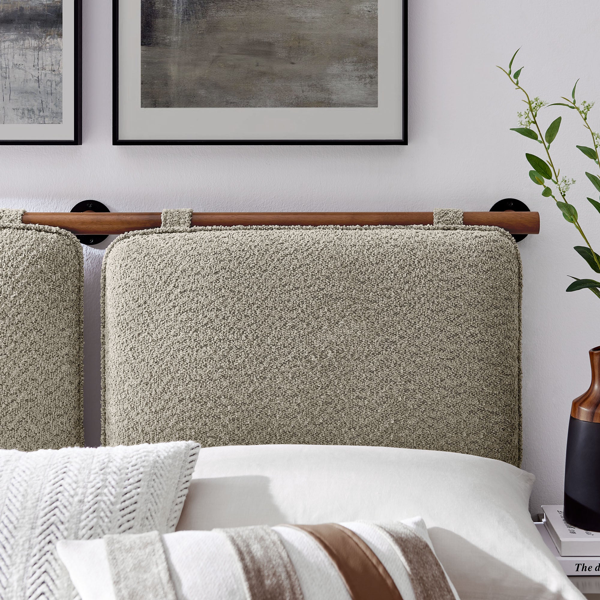 Anela Wall-Mounted Chenille Upholstered Headboard