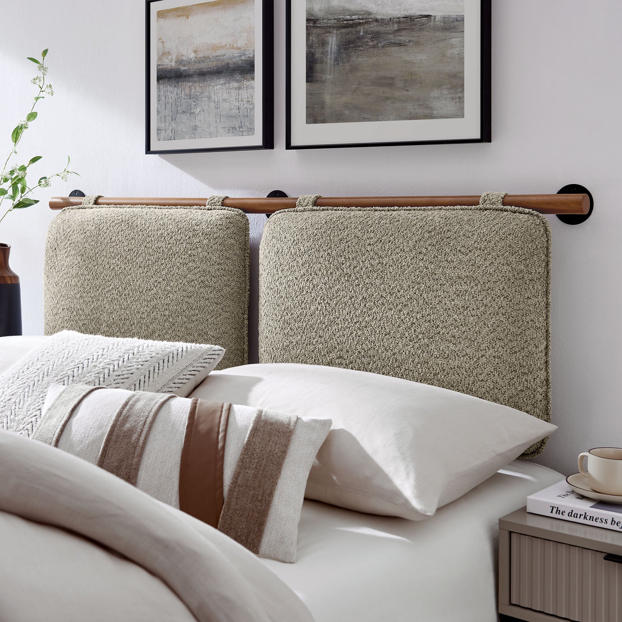 Anela Wall-Mounted Chenille Upholstered Headboard