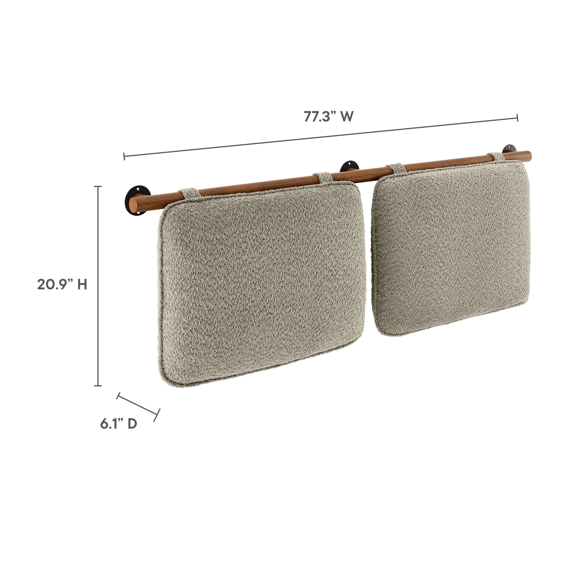 Anela Wall-Mounted Chenille Upholstered Headboard
