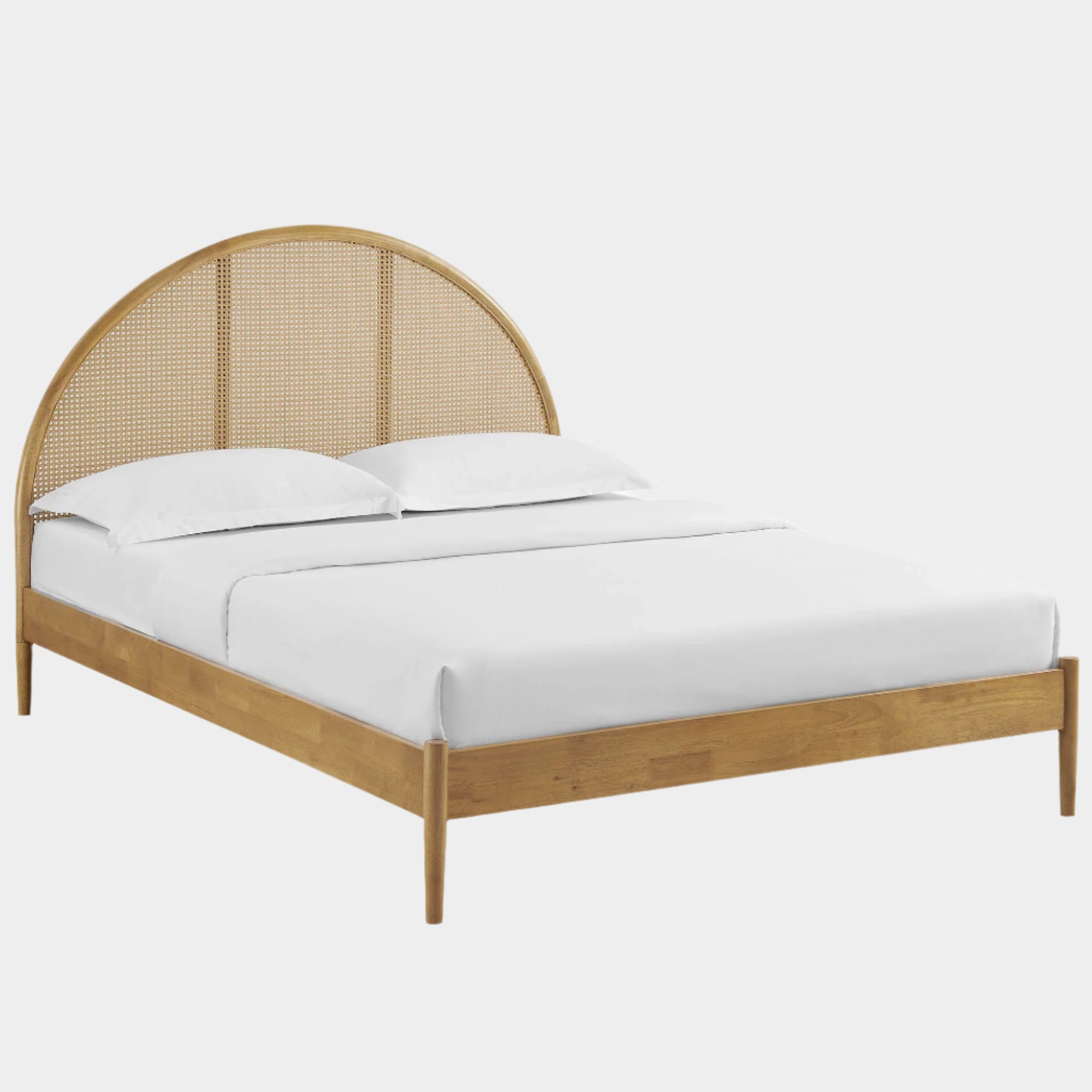Odette Queen Arched Rattan Cane Platform Bed